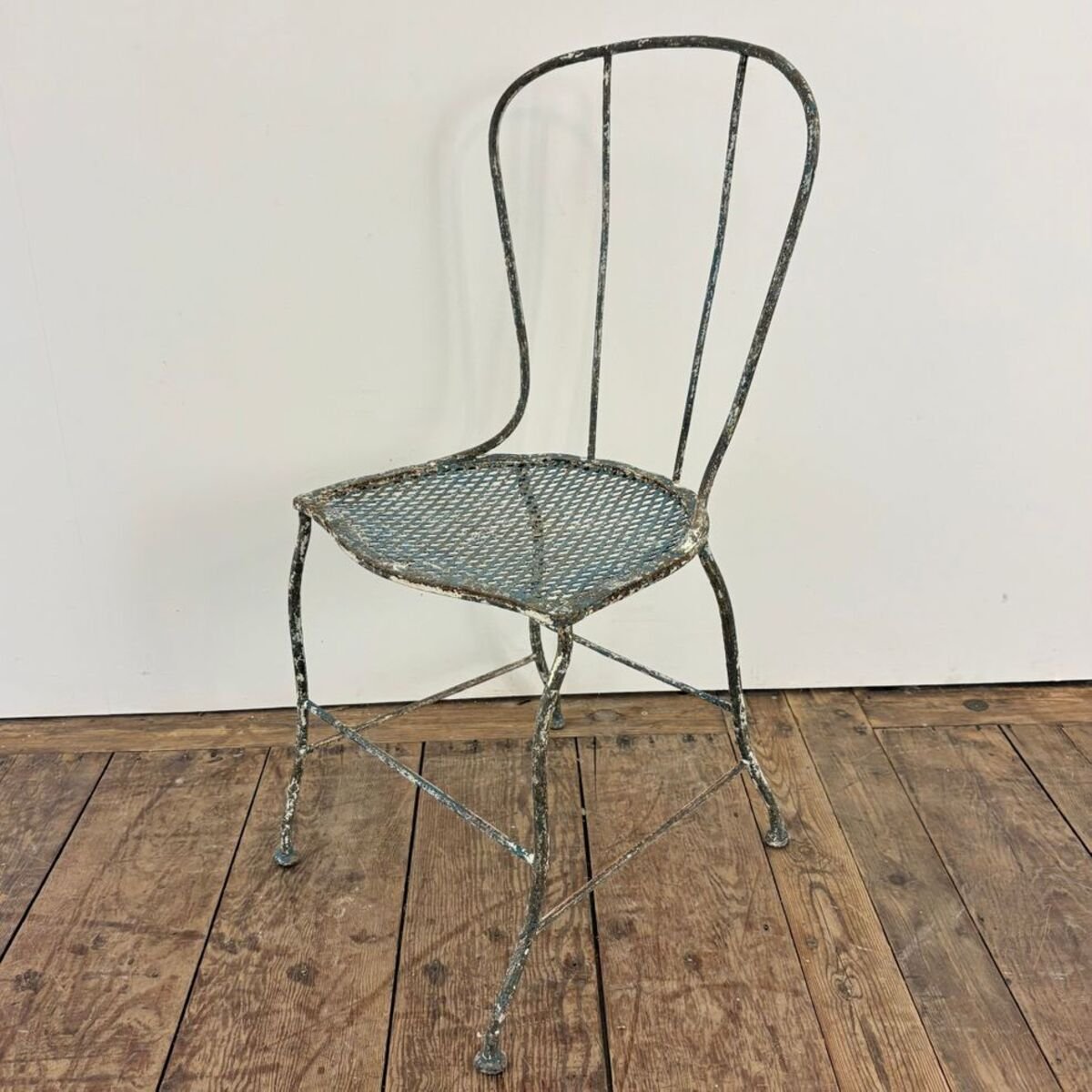 19th century set of 4 wrought-iron chairs - JAA