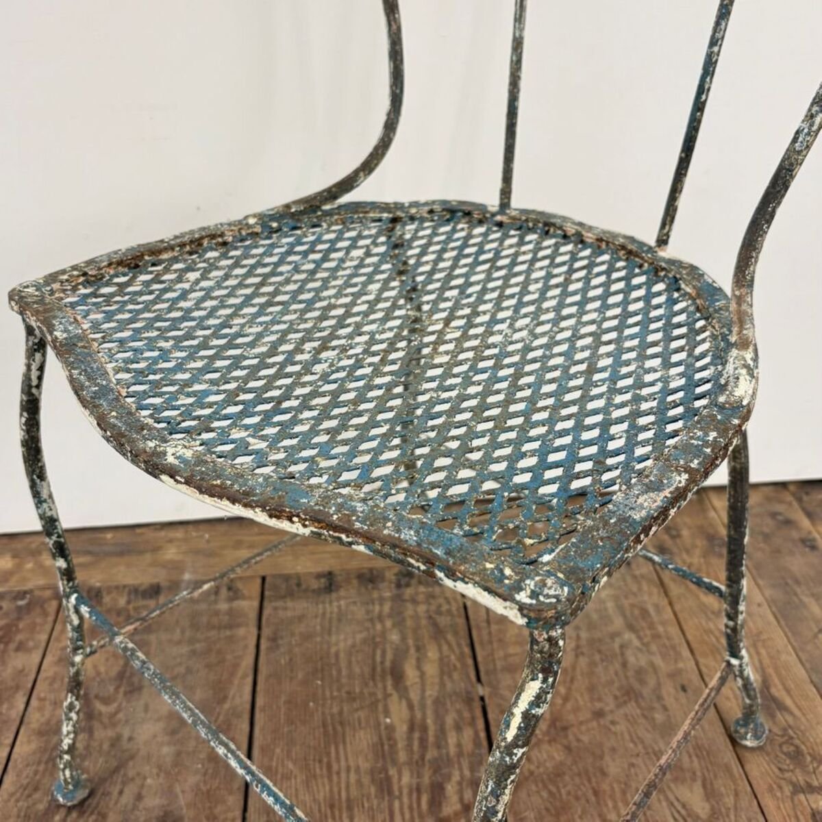 19th century set of 4 wrought-iron chairs - JAA