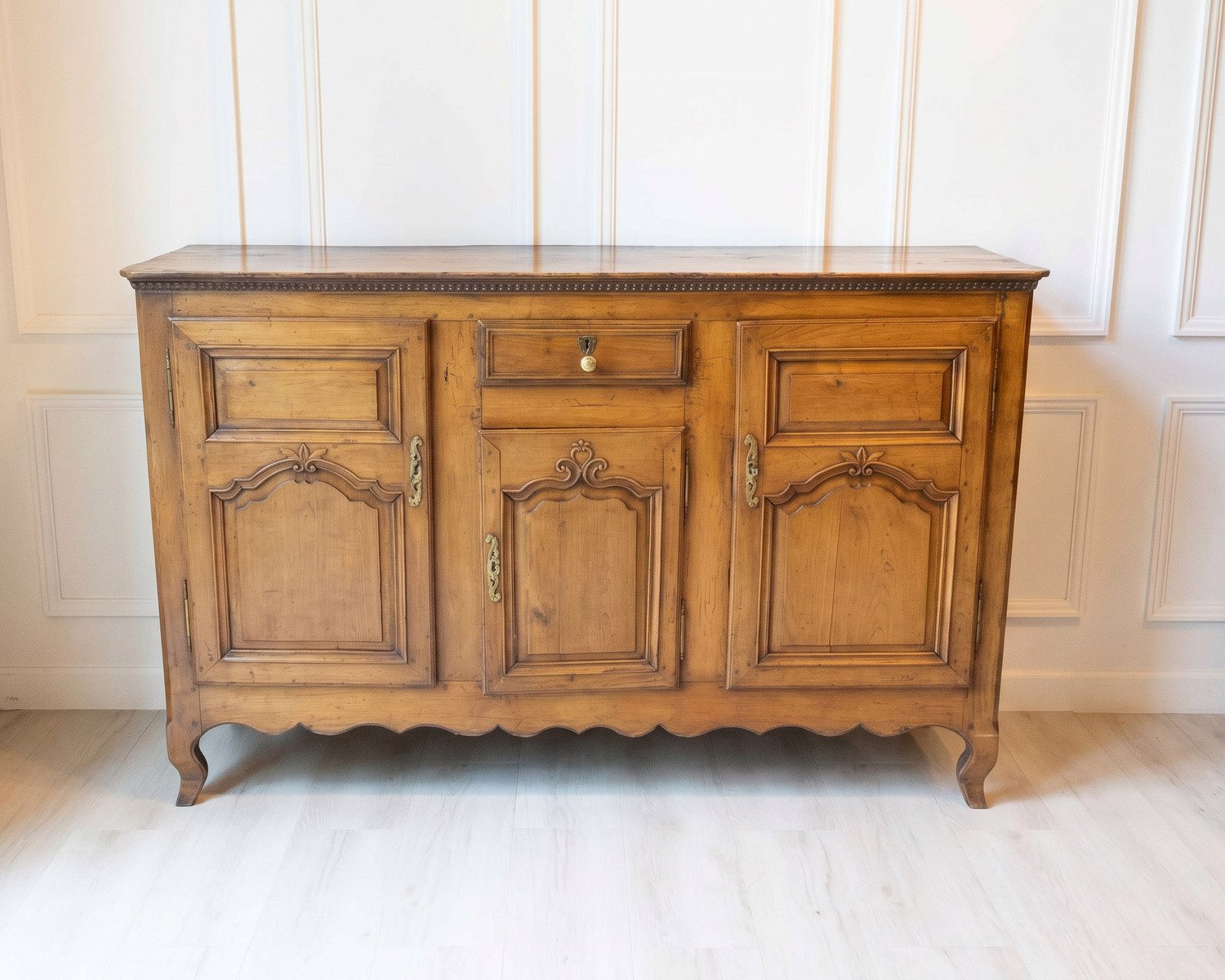 French 18th Century Louis XV Cherry Enfilade with Single Drawer and Three Doors - JAA