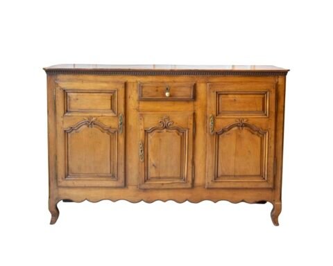 French 18th Century Louis XV Cherry Enfilade with Single Drawer and Three Doors