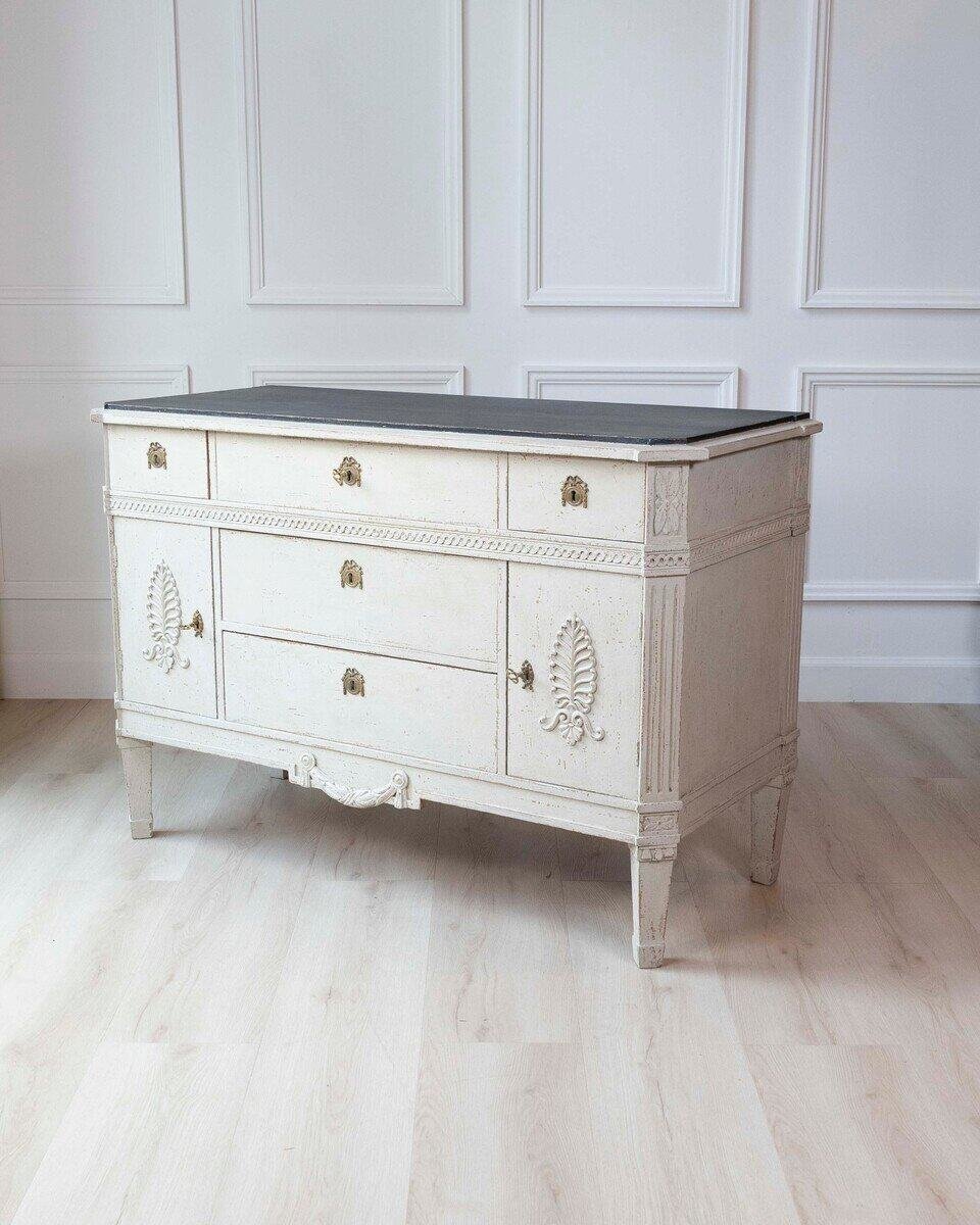 Swedish 18th Century Baroque Style-Inspired Sideboard - JAA