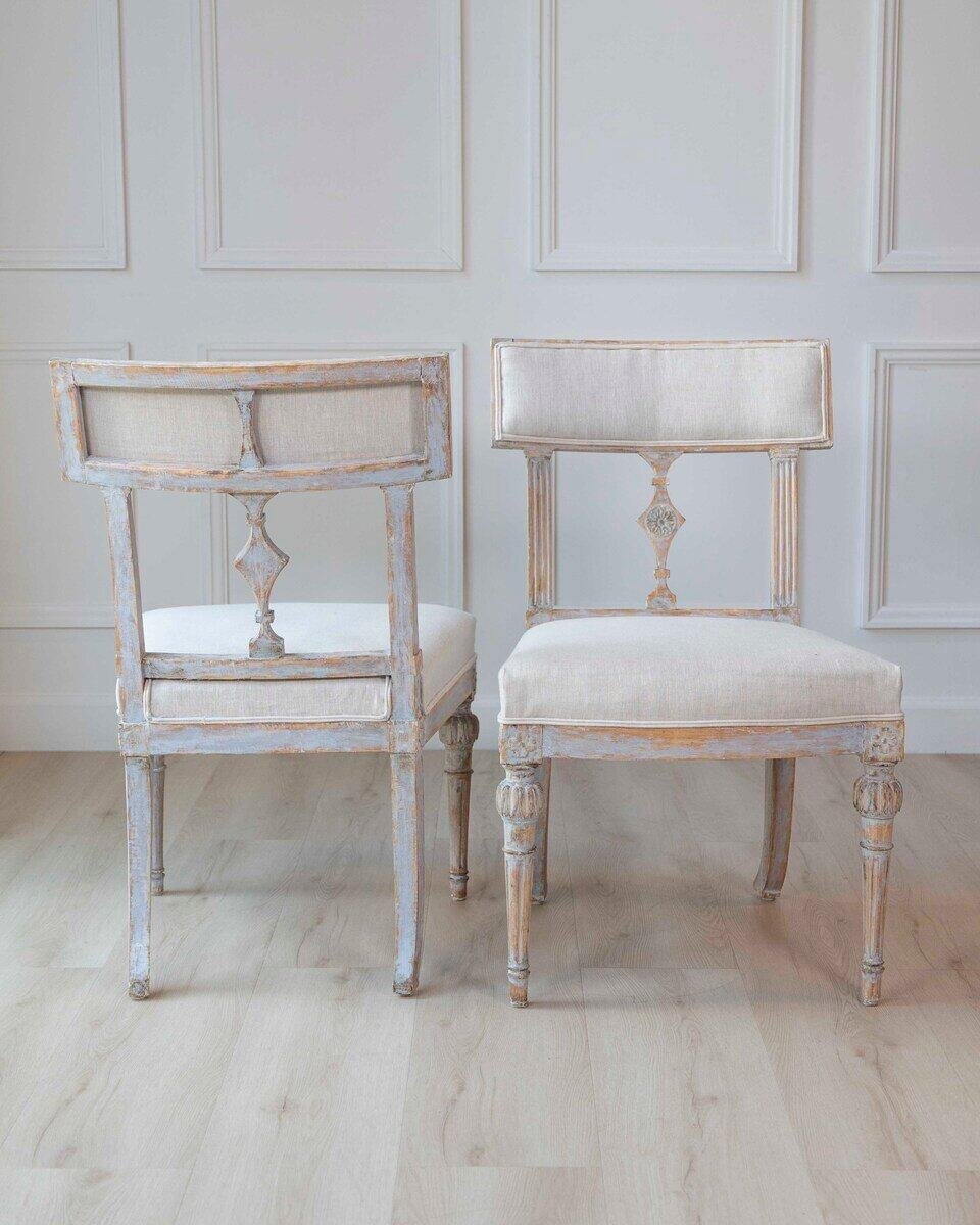 Set of 4 Signed Ephraim Stahl Swedish Gustavian Chairs - JAA