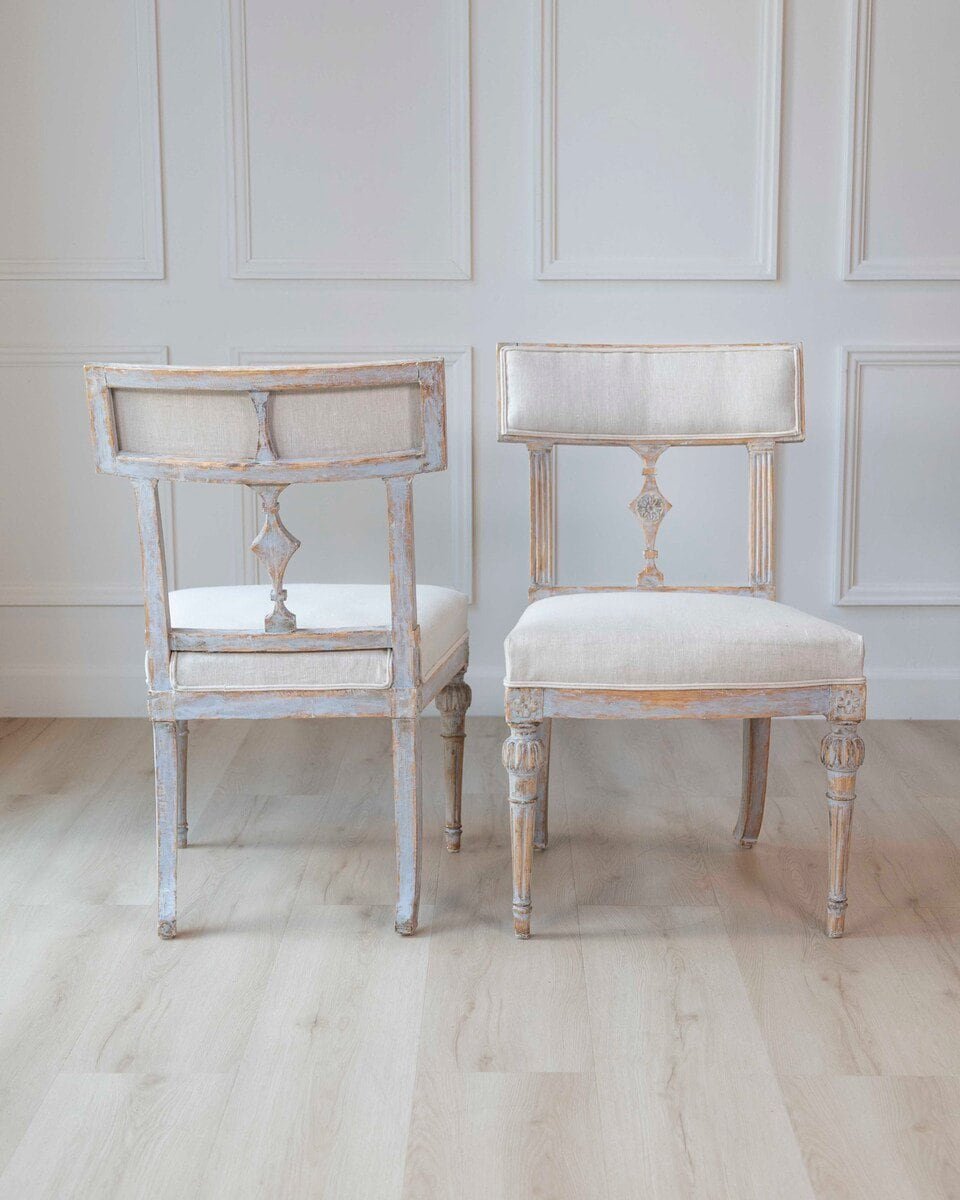 Set of 4 Signed Ephraim Stahl Swedish Gustavian Chairs - JAA