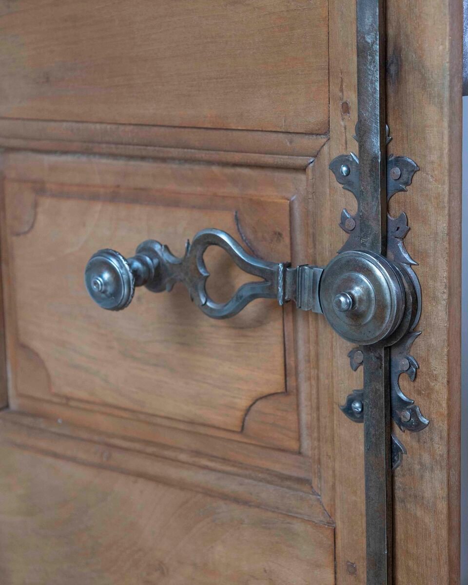 French 19th Century Double-leaf Double-sided Walnut Communication Door - JAA
