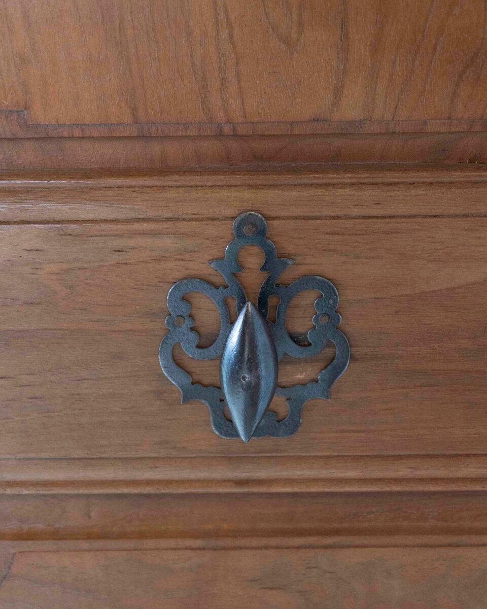 French 19th Century Double-leaf Double-sided Walnut Communication Door - JAA