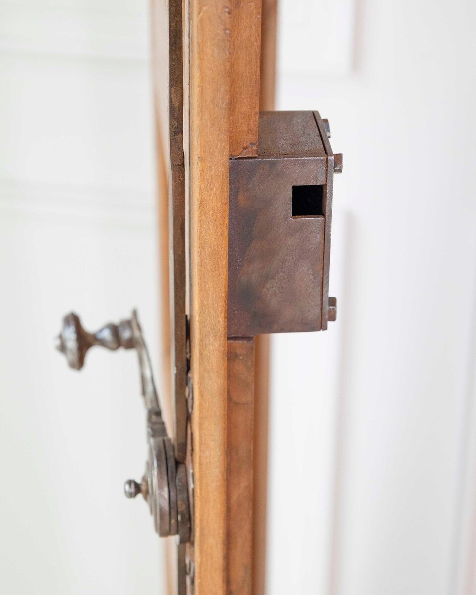 French 19th Century Double-leaf Double-sided Walnut Communication Door - JAA