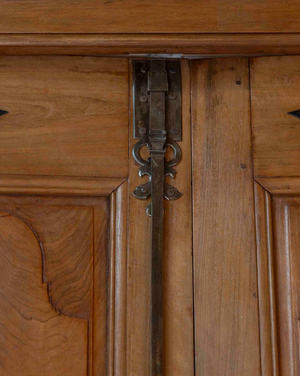 French 19th Century Double-leaf Double-sided Walnut Communication Door - JAA