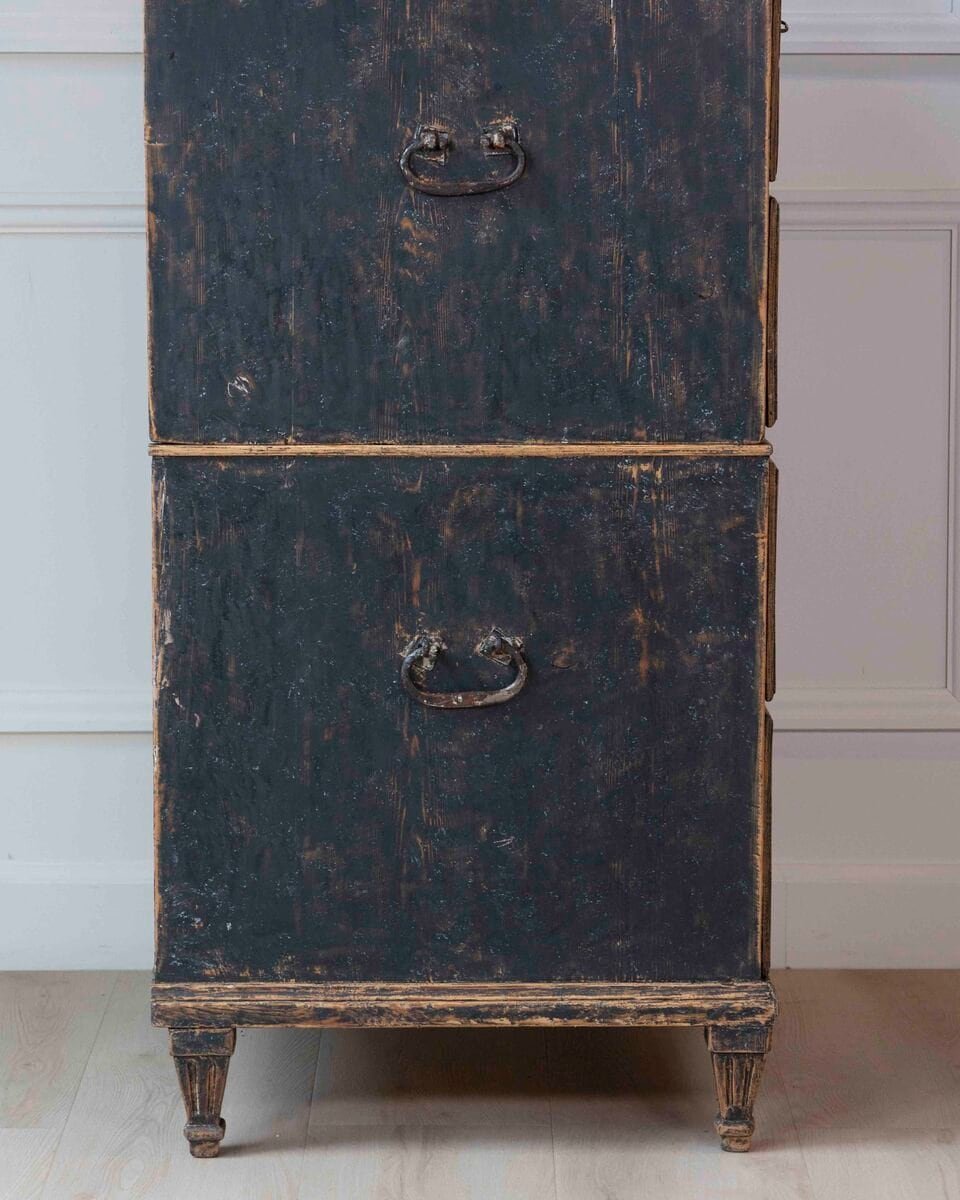 Swedish Late 18th Century Painted Captain's Chest - JAA