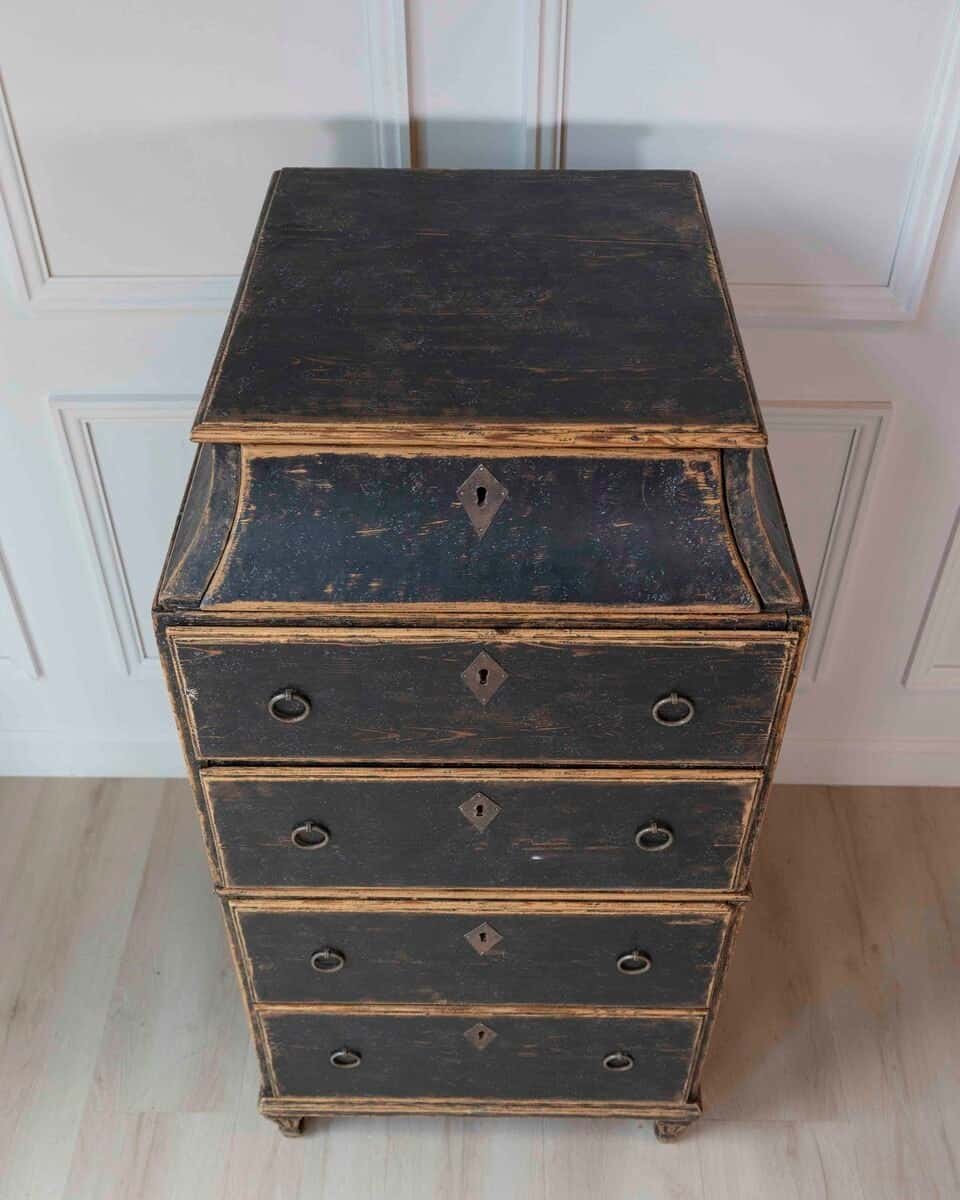Swedish Late 18th Century Painted Captain's Chest - JAA