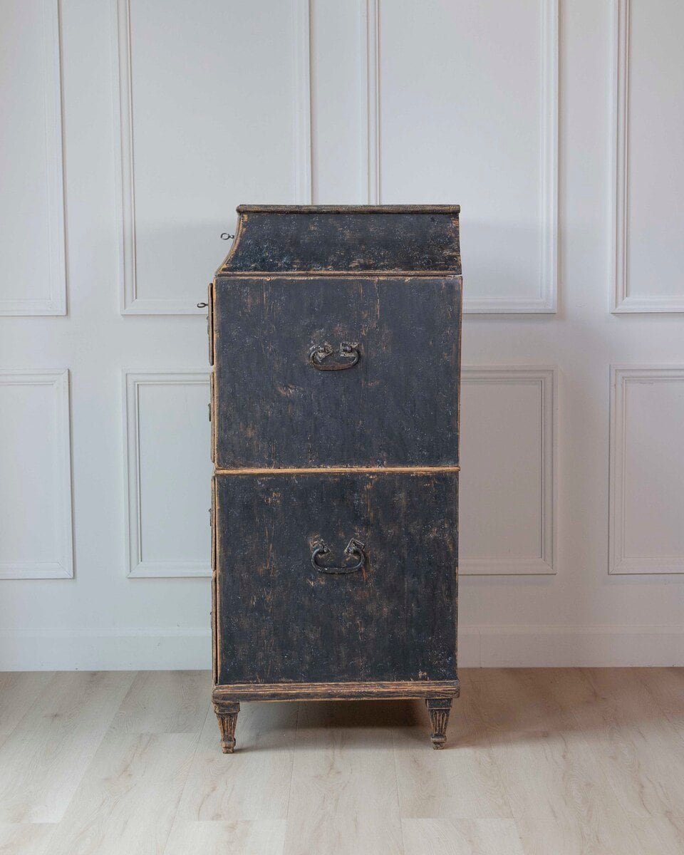 Swedish Late 18th Century Painted Captain's Chest - JAA