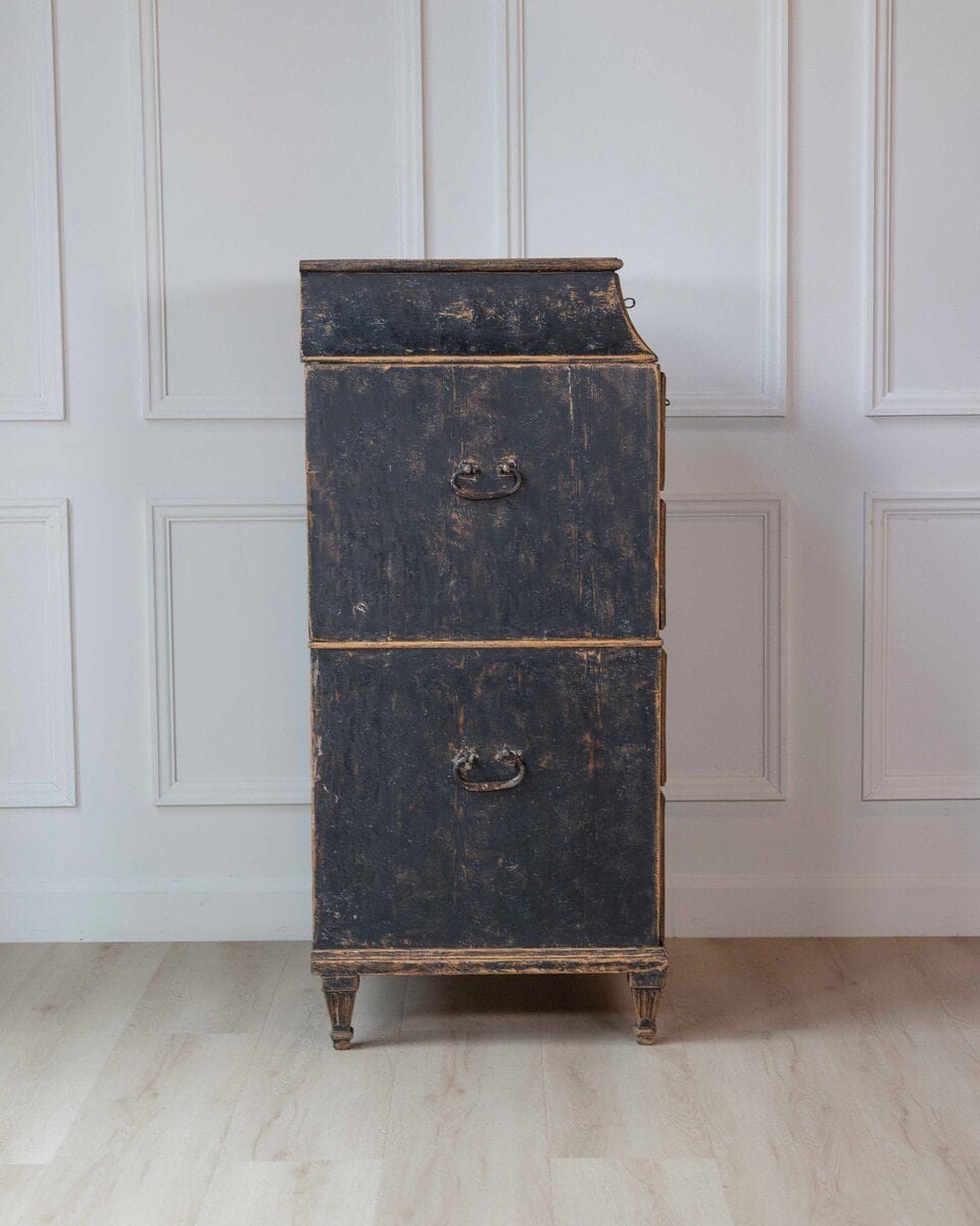 Swedish Late 18th Century Painted Captain's Chest - JAA