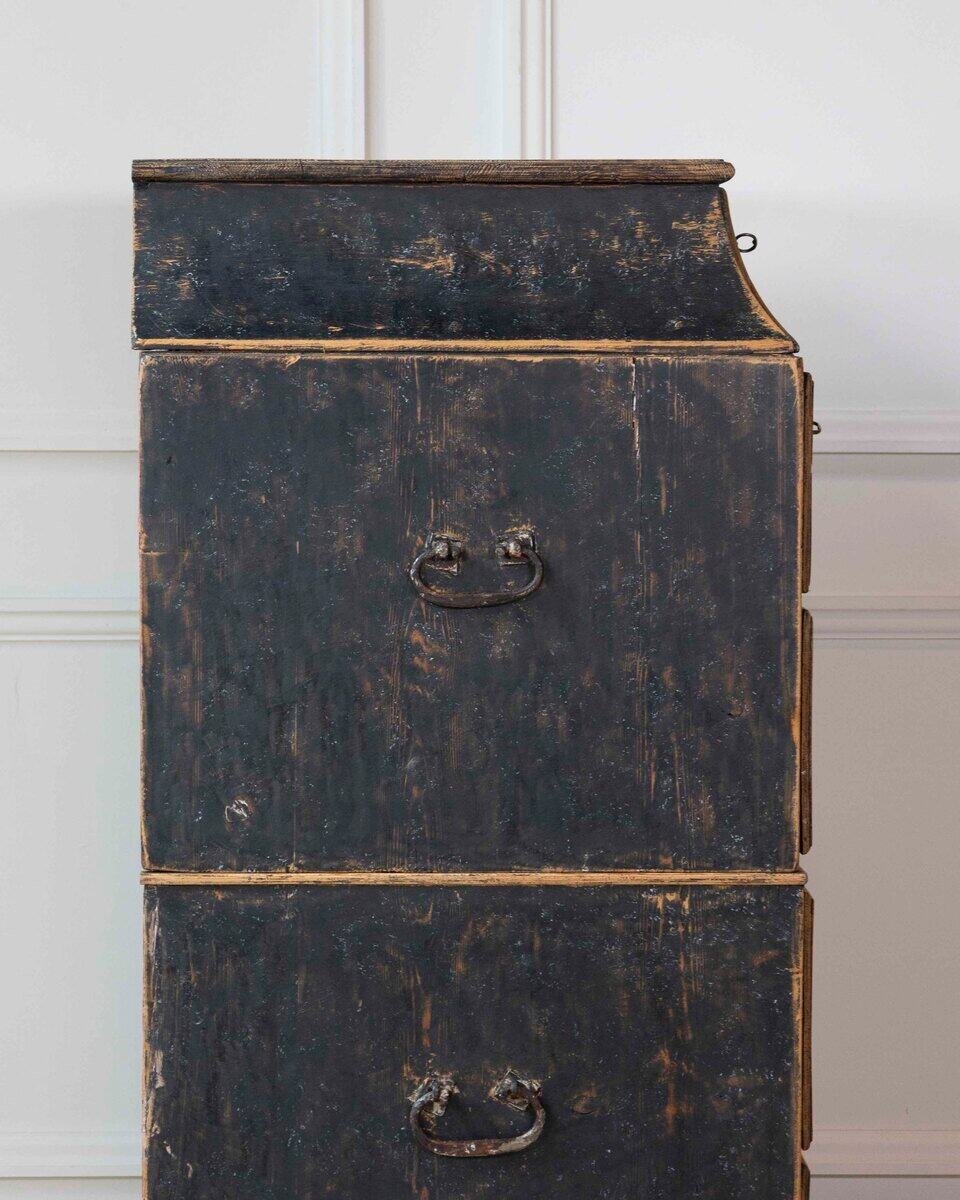 Swedish Late 18th Century Painted Captain's Chest - JAA