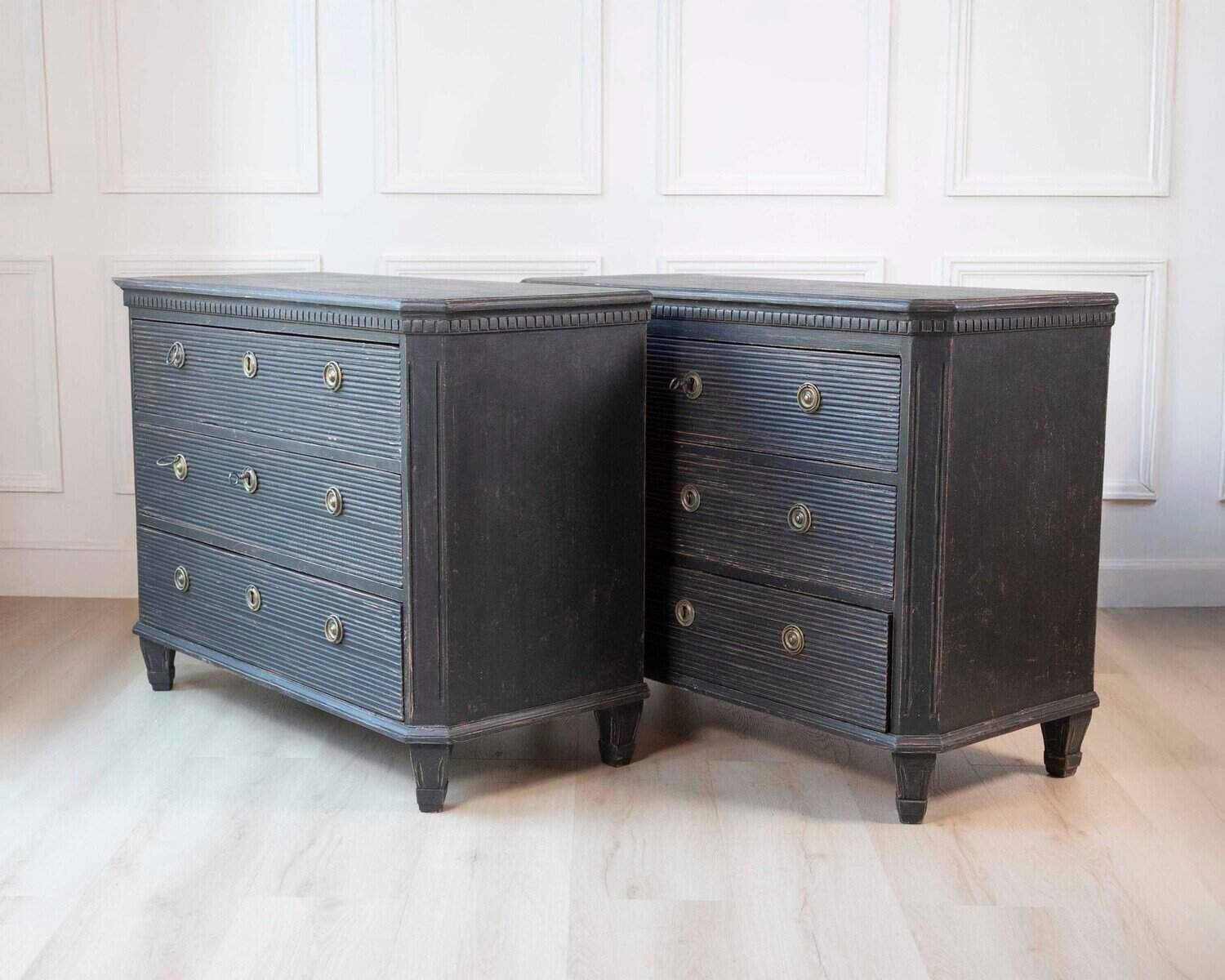 Pair of 19th Century European Chests of Drawers, Circa 1880 - JAA