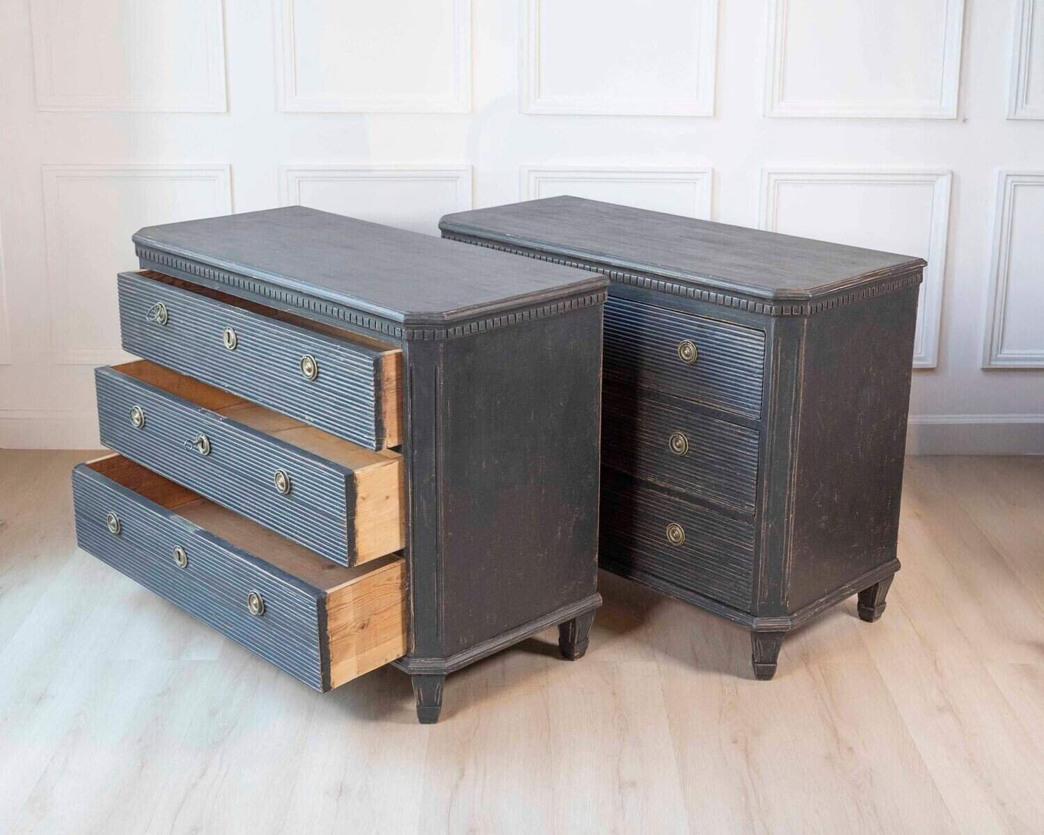 Pair of 19th Century European Chests of Drawers, Circa 1880 - JAA