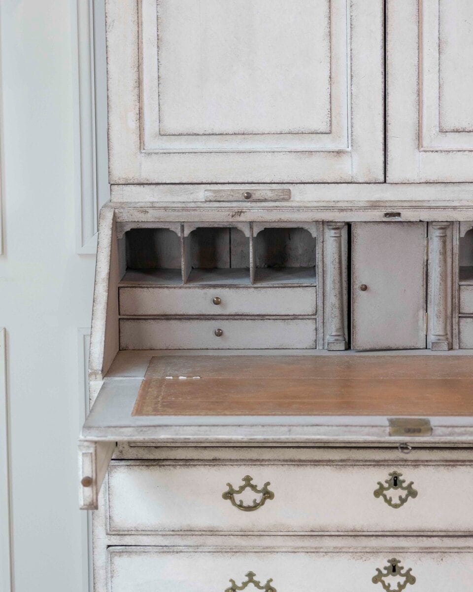 European 19th Century Two-Part Secretary Bureau - JAA