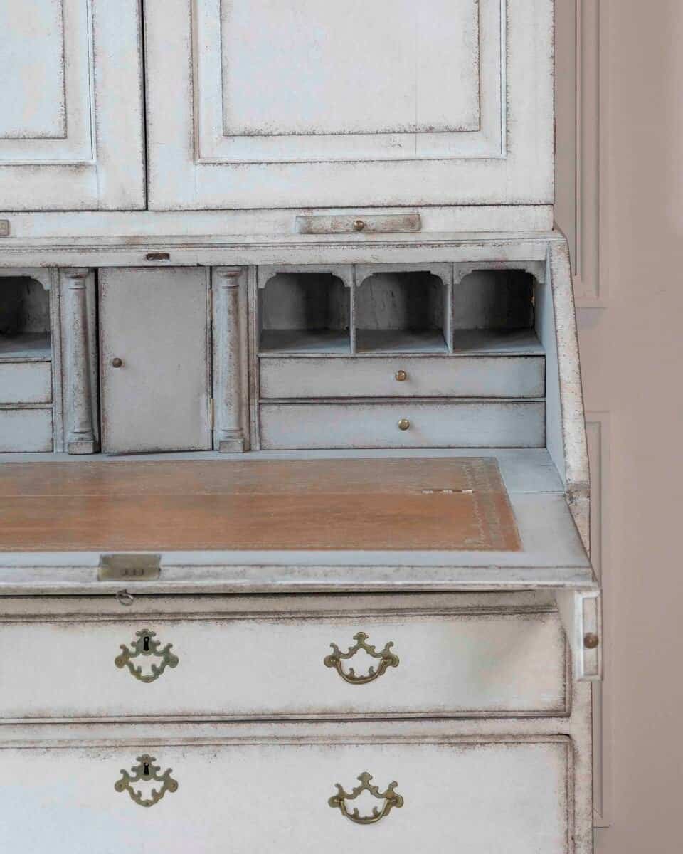 European 19th Century Two-Part Secretary Bureau - JAA