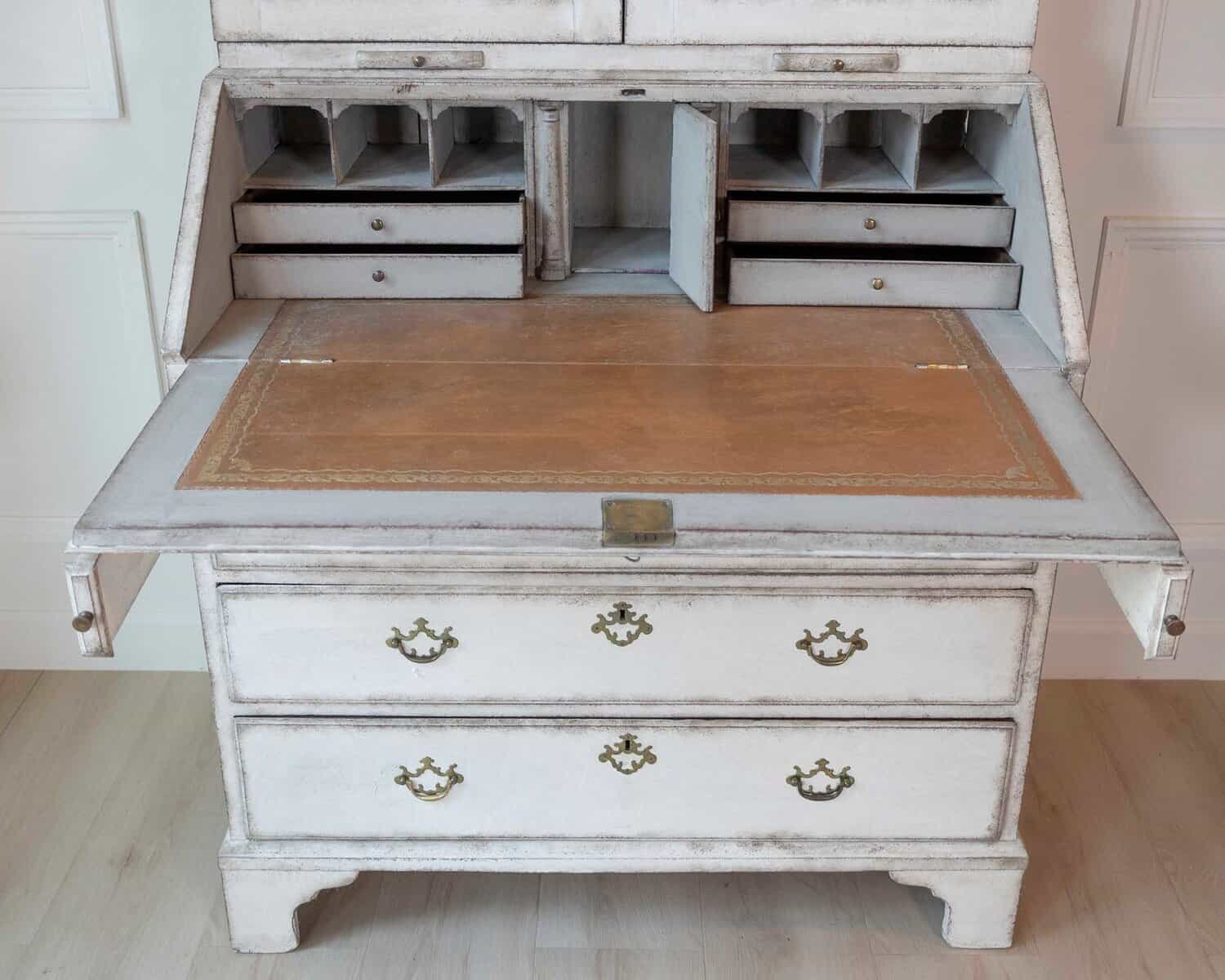 European 19th Century Two-Part Secretary Bureau - JAA