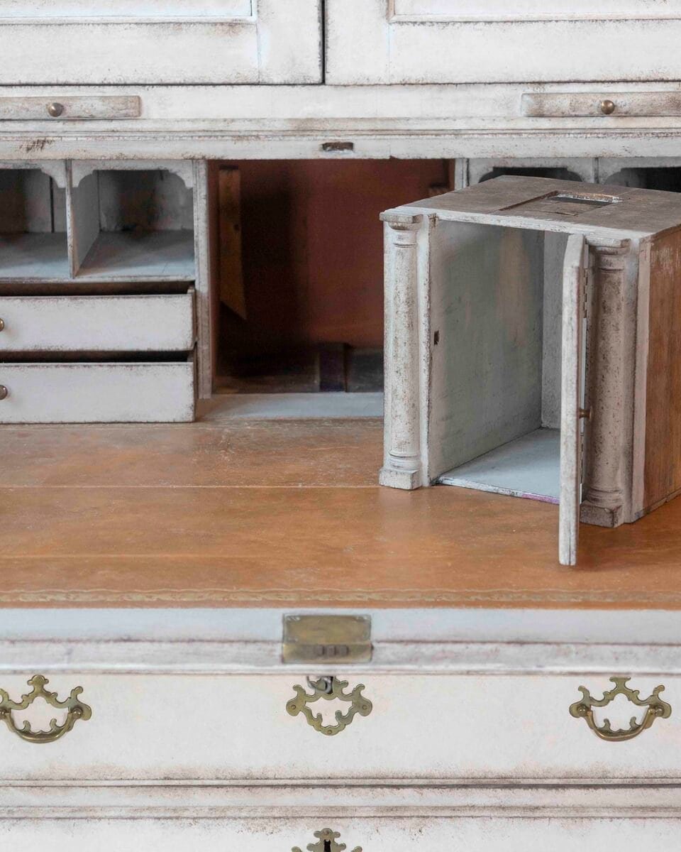 European 19th Century Two-Part Secretary Bureau - JAA