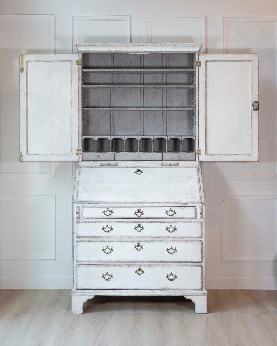 European 19th Century Two-Part Secretary Bureau - JAA