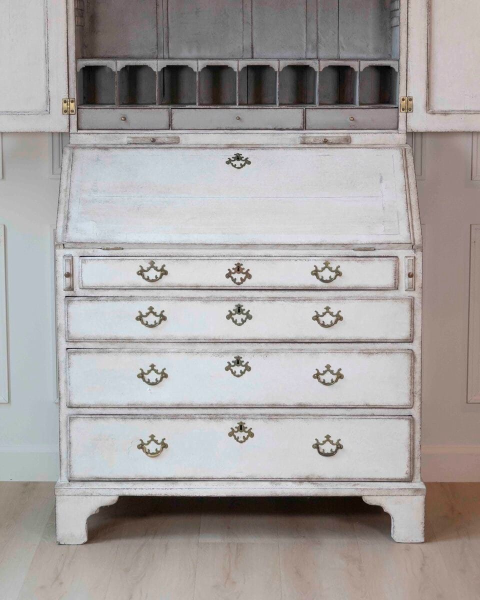 European 19th Century Two-Part Secretary Bureau - JAA