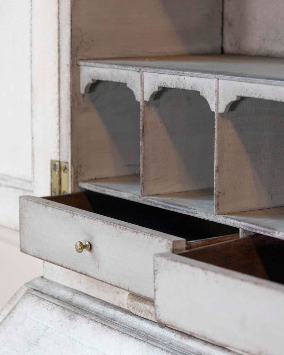 European 19th Century Two-Part Secretary Bureau - JAA