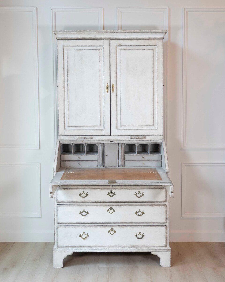 European 19th Century Two-Part Secretary Bureau - JAA