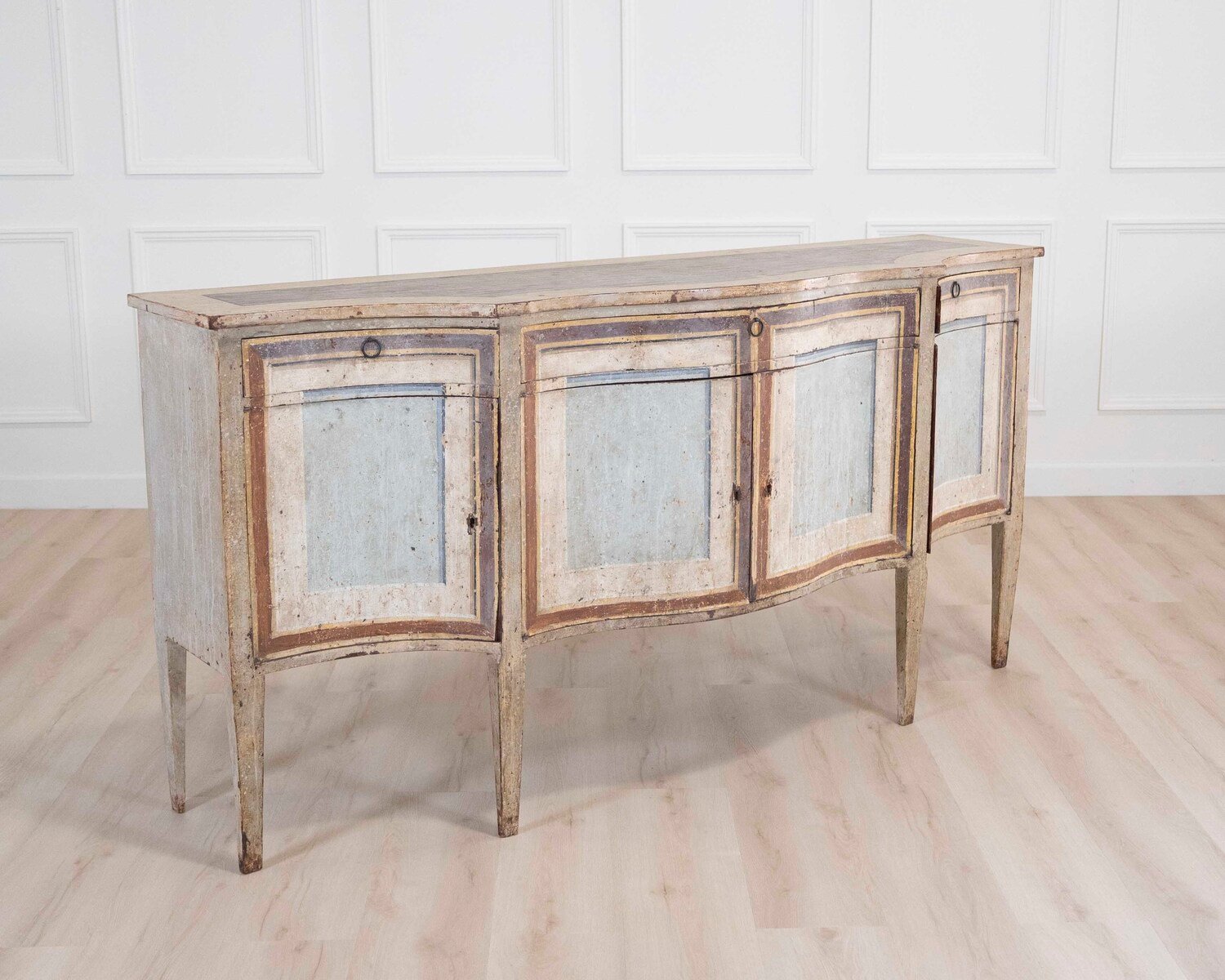 Italian Mid-19th Century Neoclassical Lacquered Sideboards, Pair - JAA