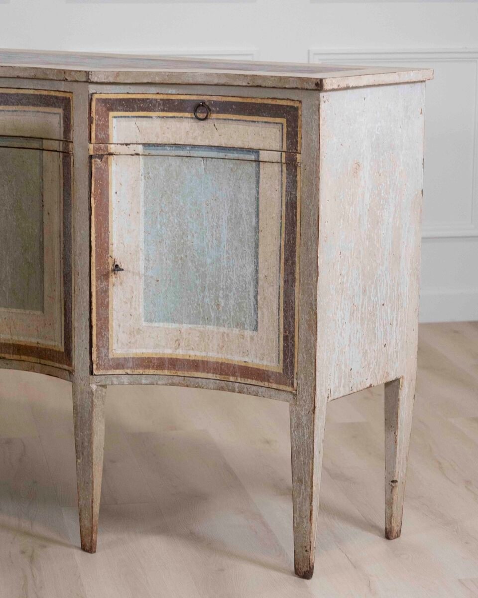 Italian Mid-19th Century Neoclassical Lacquered Sideboards, Pair - JAA