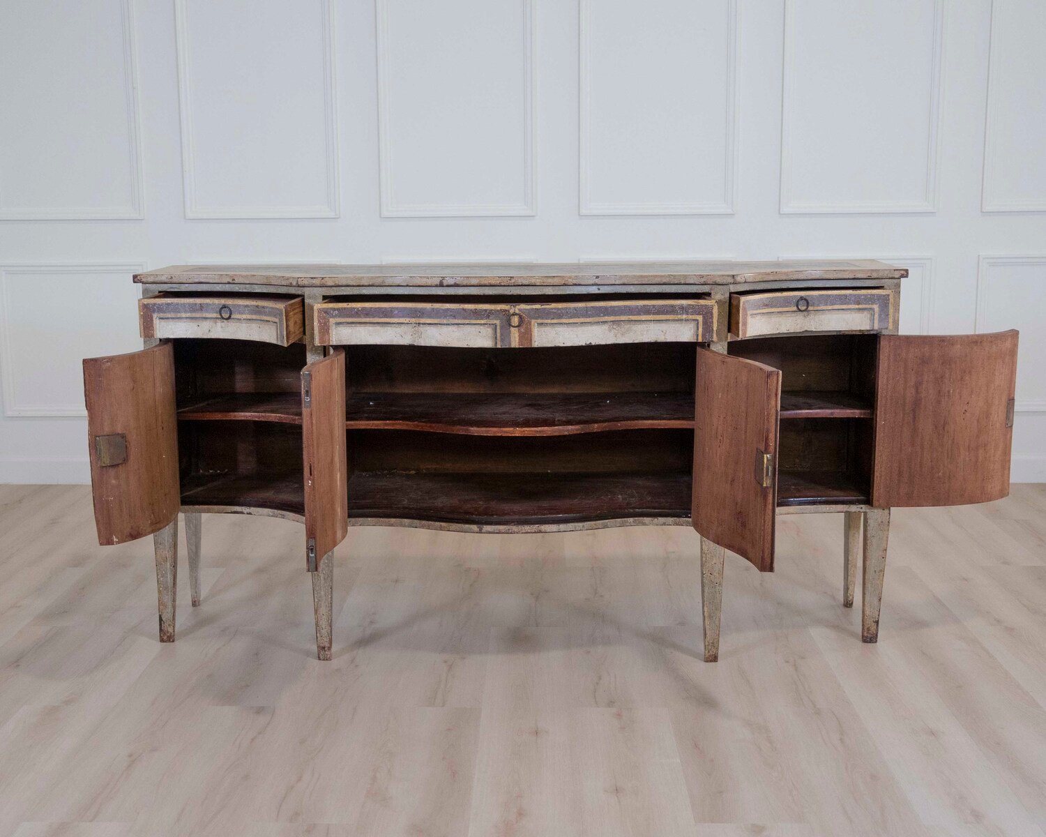 Italian Mid-19th Century Neoclassical Lacquered Sideboards, Pair - JAA