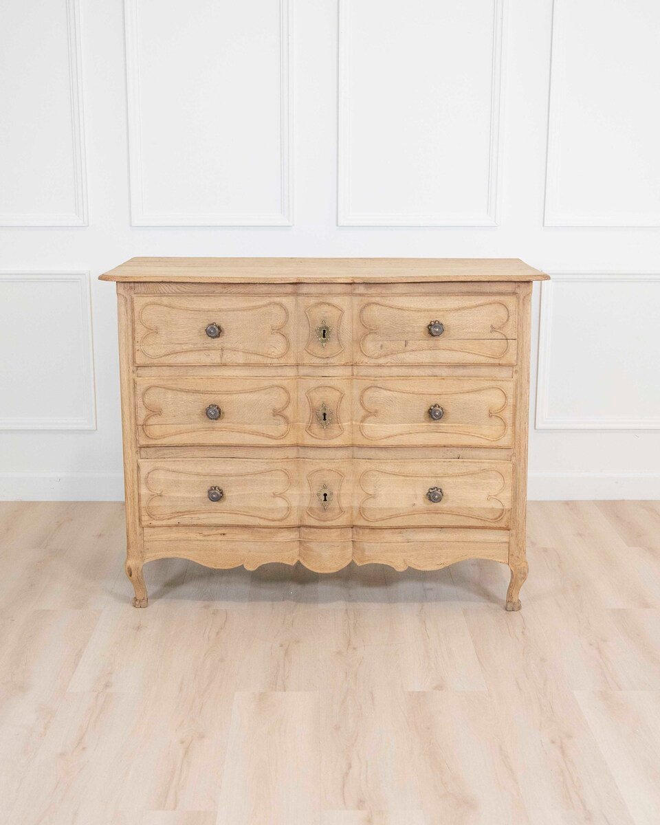 French 18th Century Natural Oak Chest of Drawers - JAA