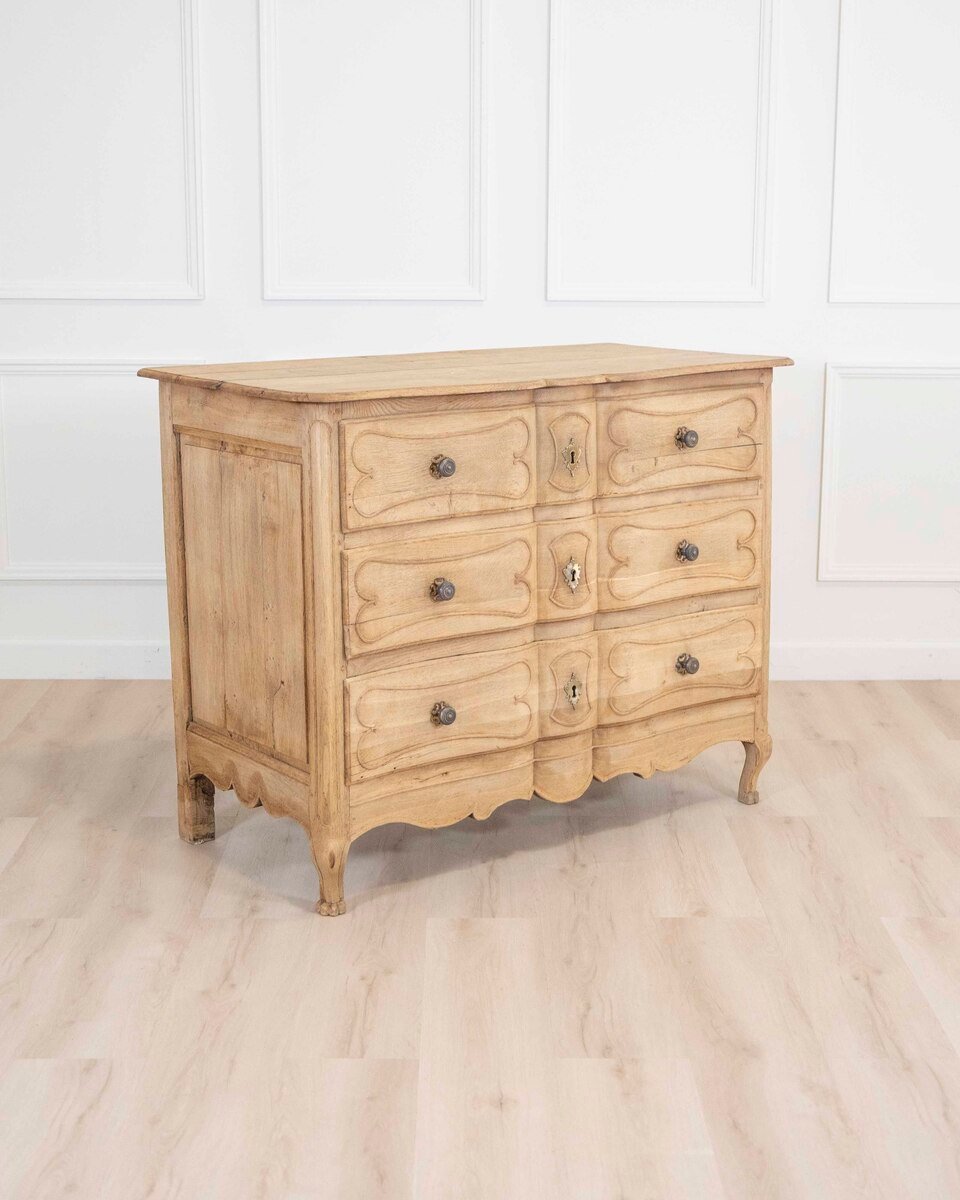 French 18th Century Natural Oak Chest of Drawers - JAA