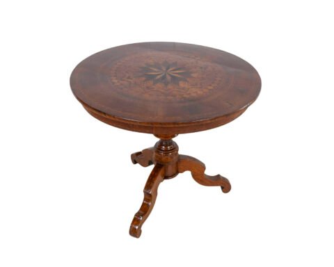 Italian Early 19th Century Round Inlaid Table