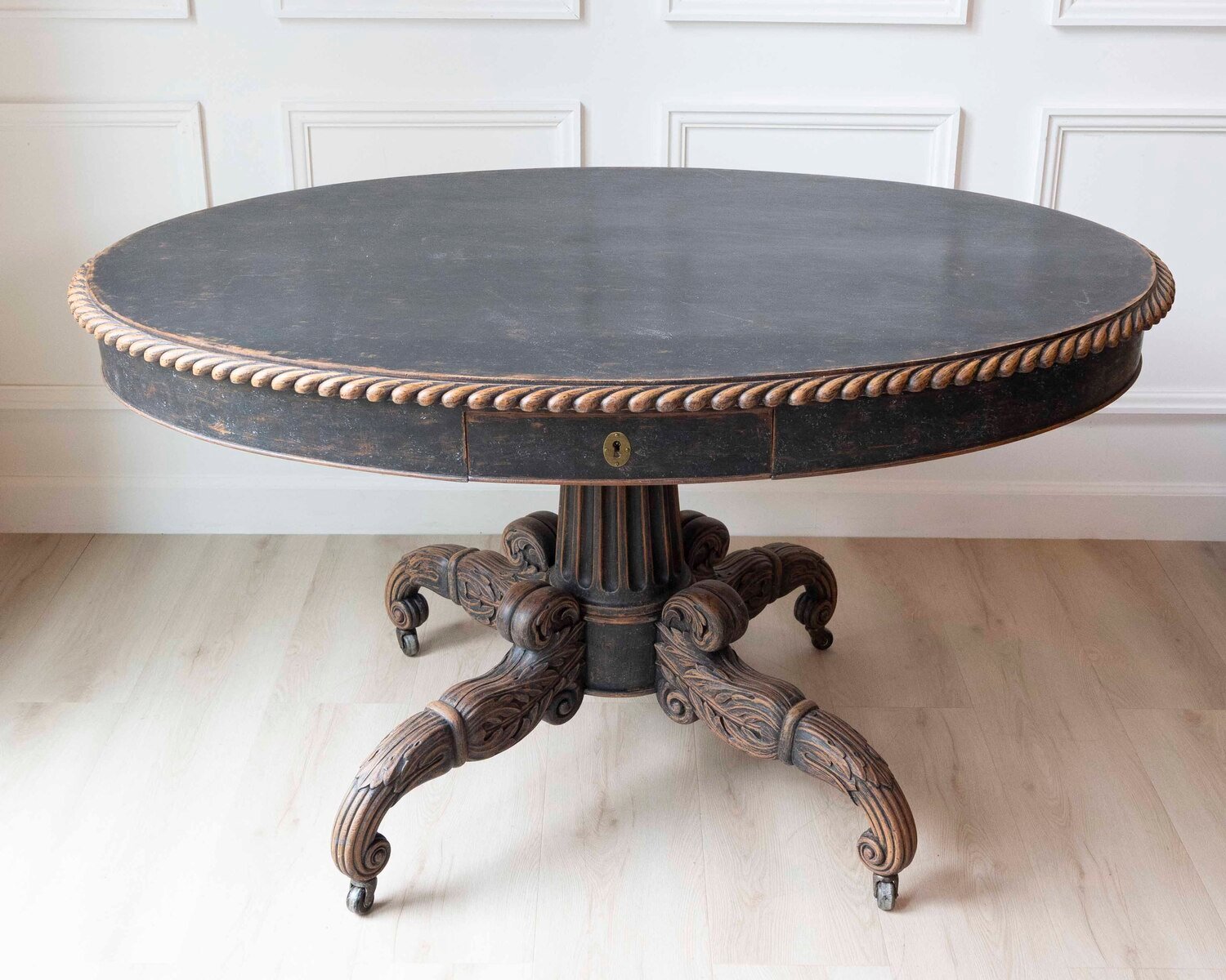 Swedish 19th Century Empire Oval Center Table, circa 1830 - JAA