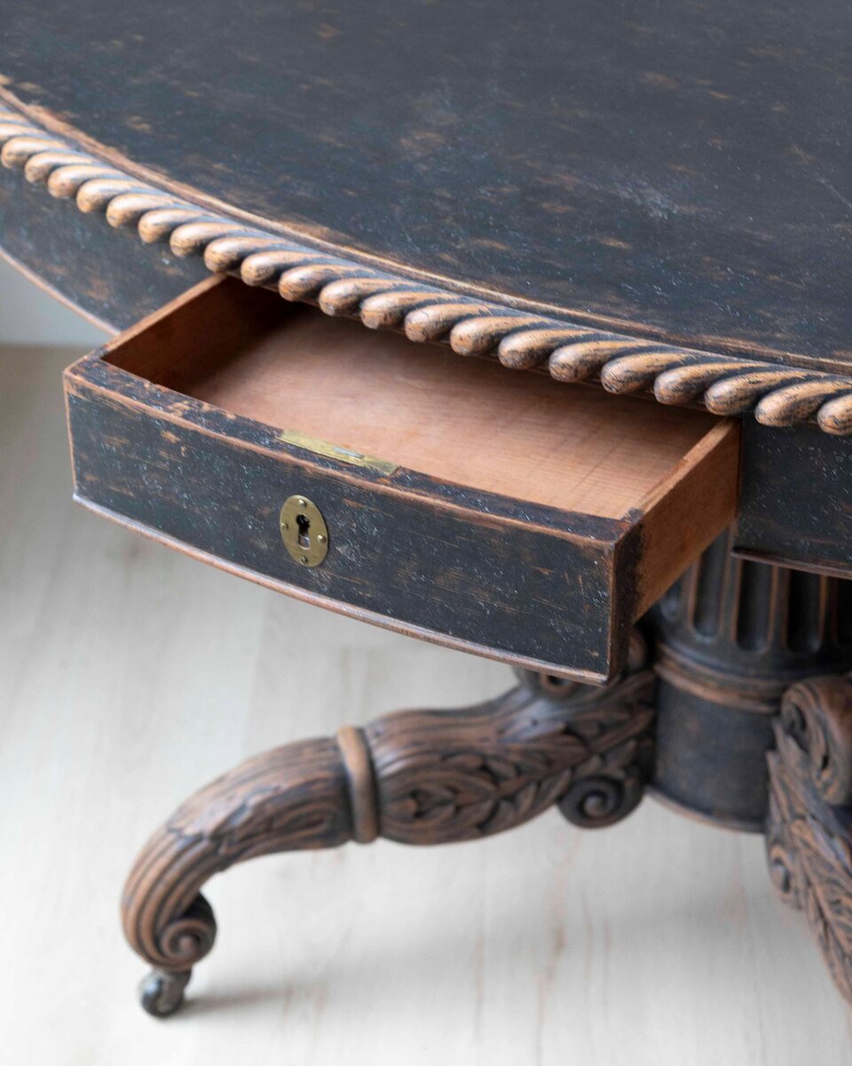 Swedish 19th Century Empire Oval Center Table, circa 1830 - JAA