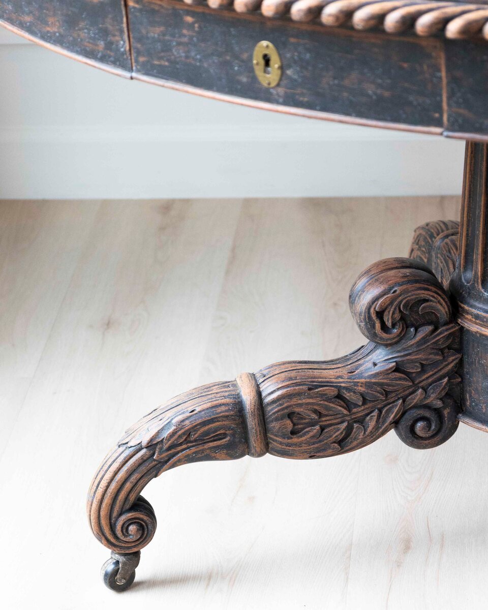 Swedish 19th Century Empire Oval Center Table, circa 1830 - JAA