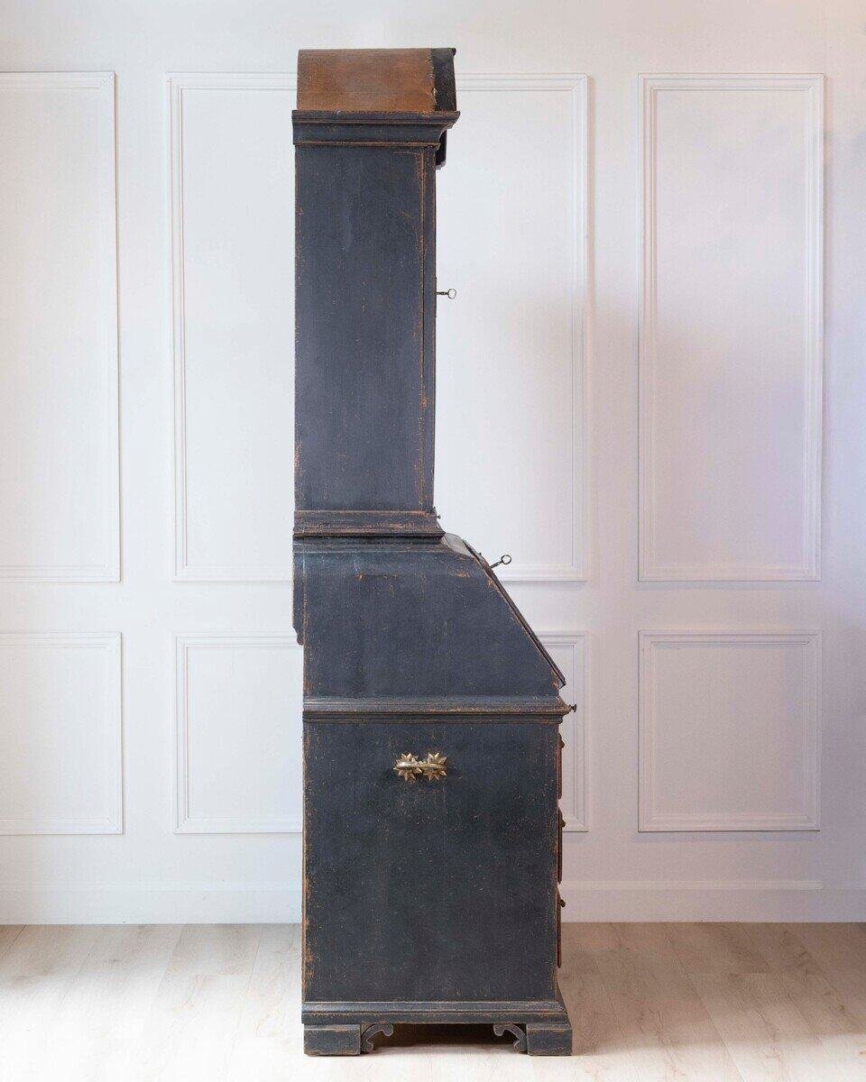 Swedish 18th Century Black-Painted Bureau - JAA