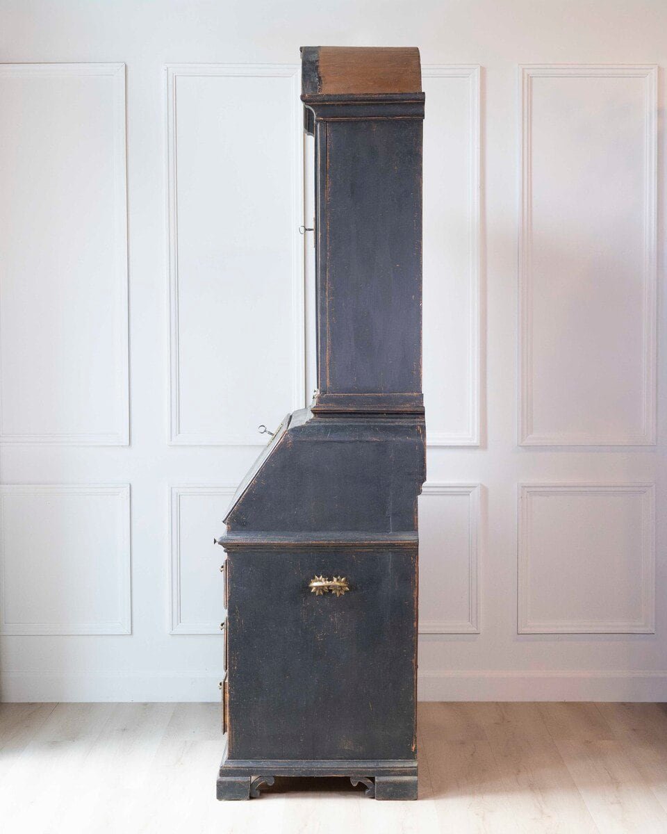 Swedish 18th Century Black-Painted Bureau - JAA
