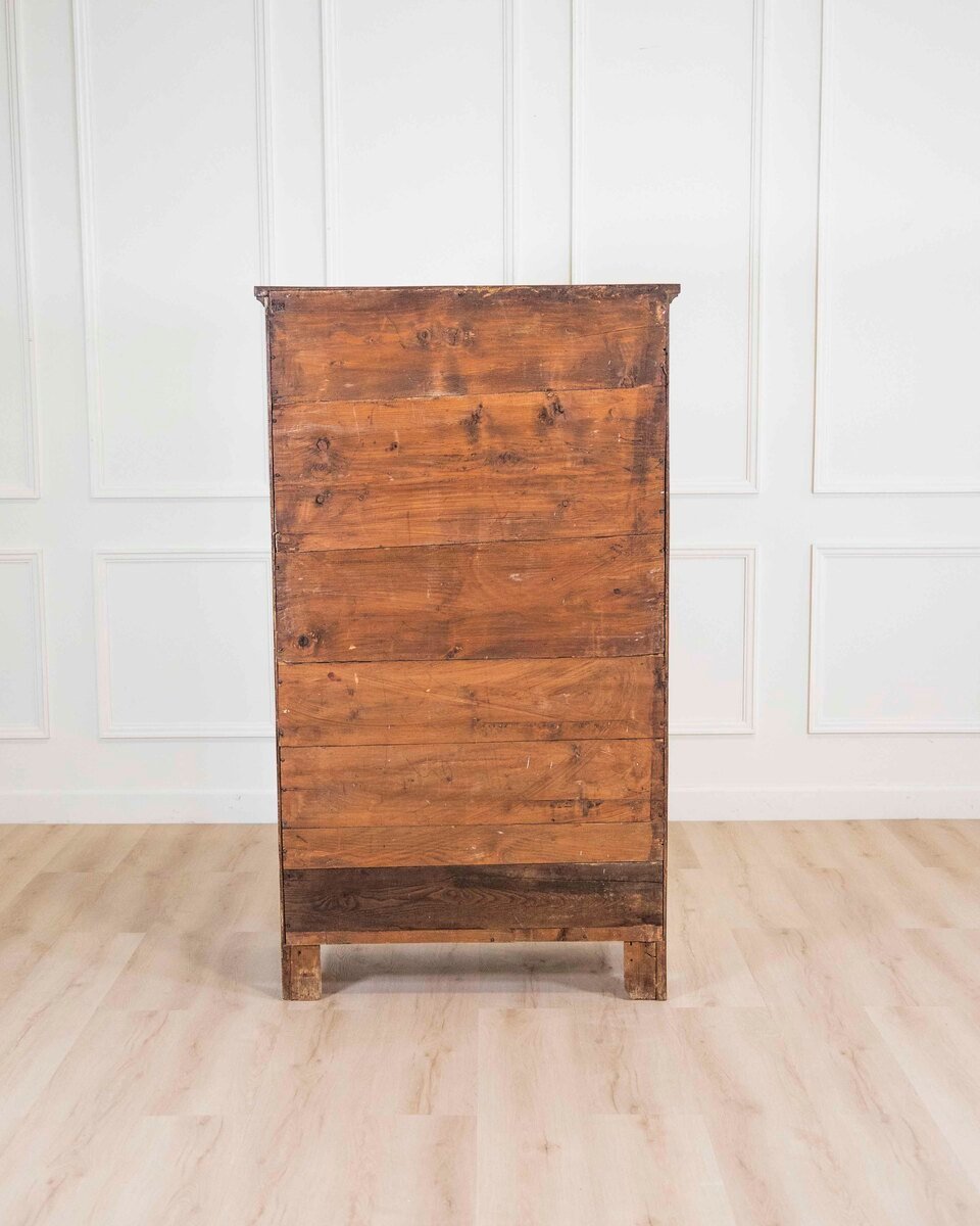 Small Antique Cabinet In Solid Walnut 19th Century Wardrobe - JAA