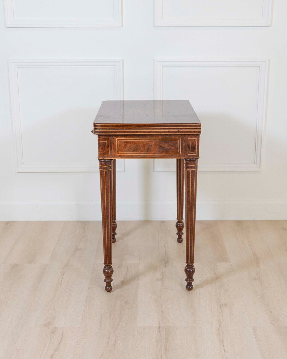 Charles X 1820 maple and mahogany inlaid game table - JAA