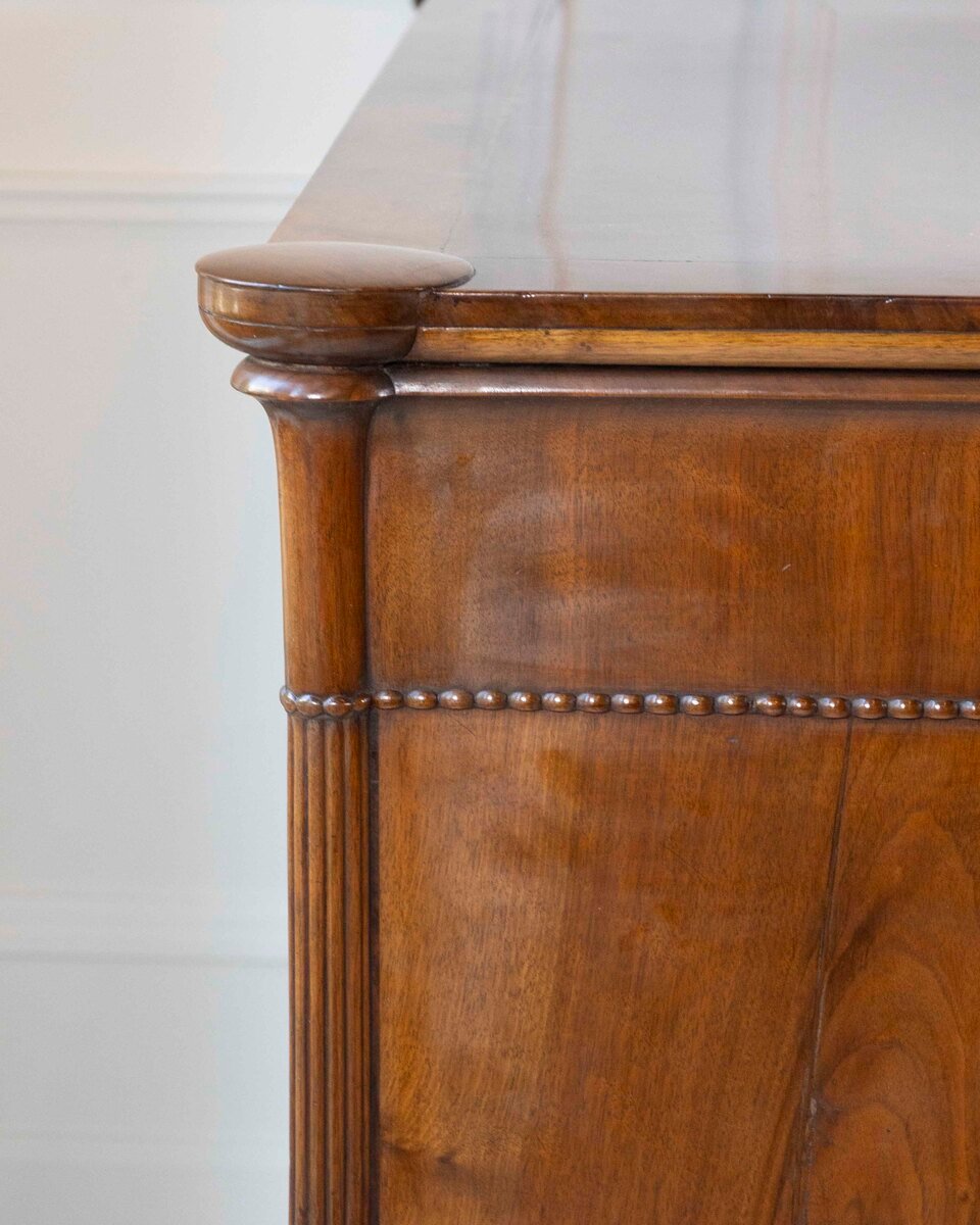Pair of Carlo Decimo chests of drawers in veneered walnut wood Circa 1830 - JAA