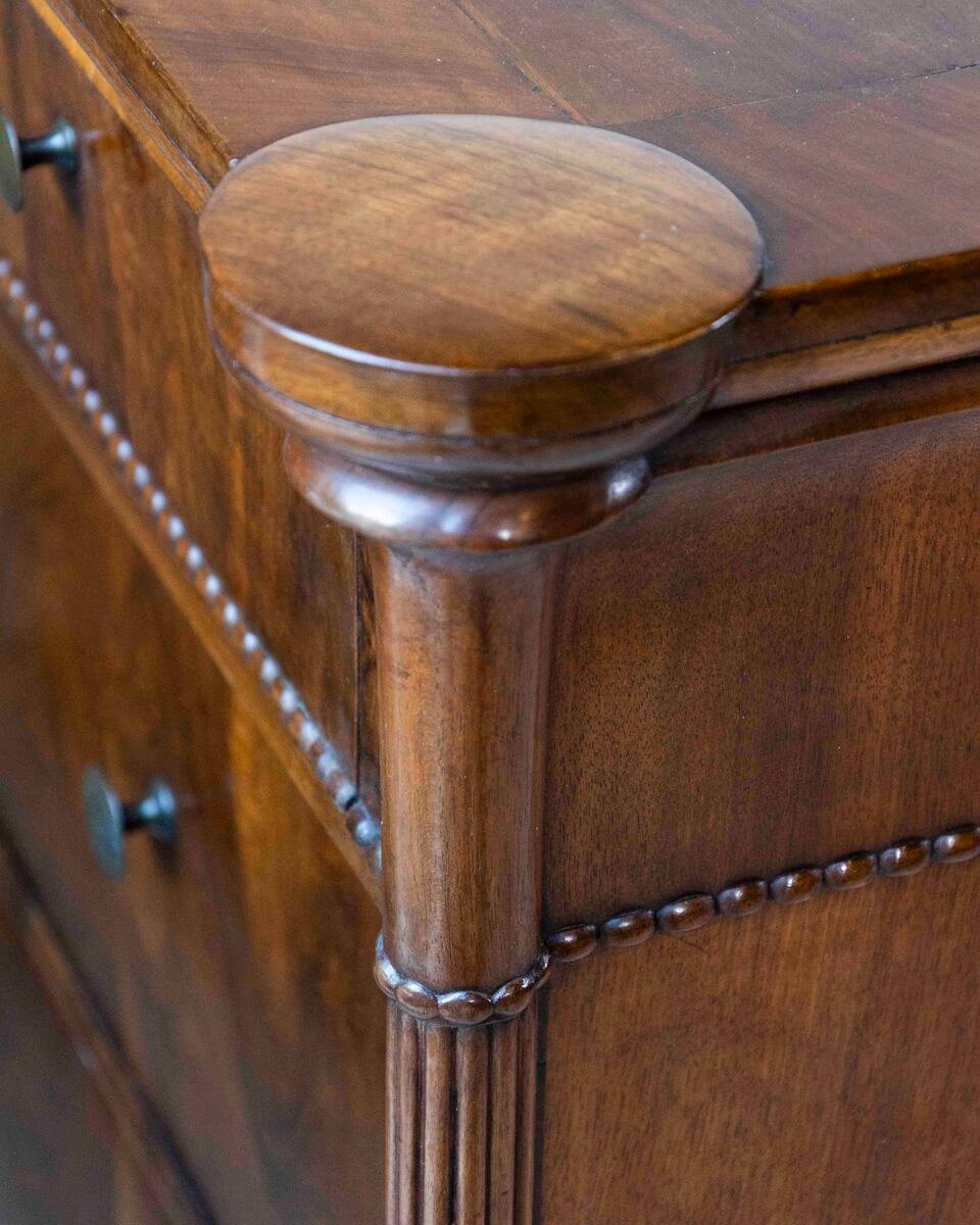 Pair of Carlo Decimo chests of drawers in veneered walnut wood Circa 1830 - JAA