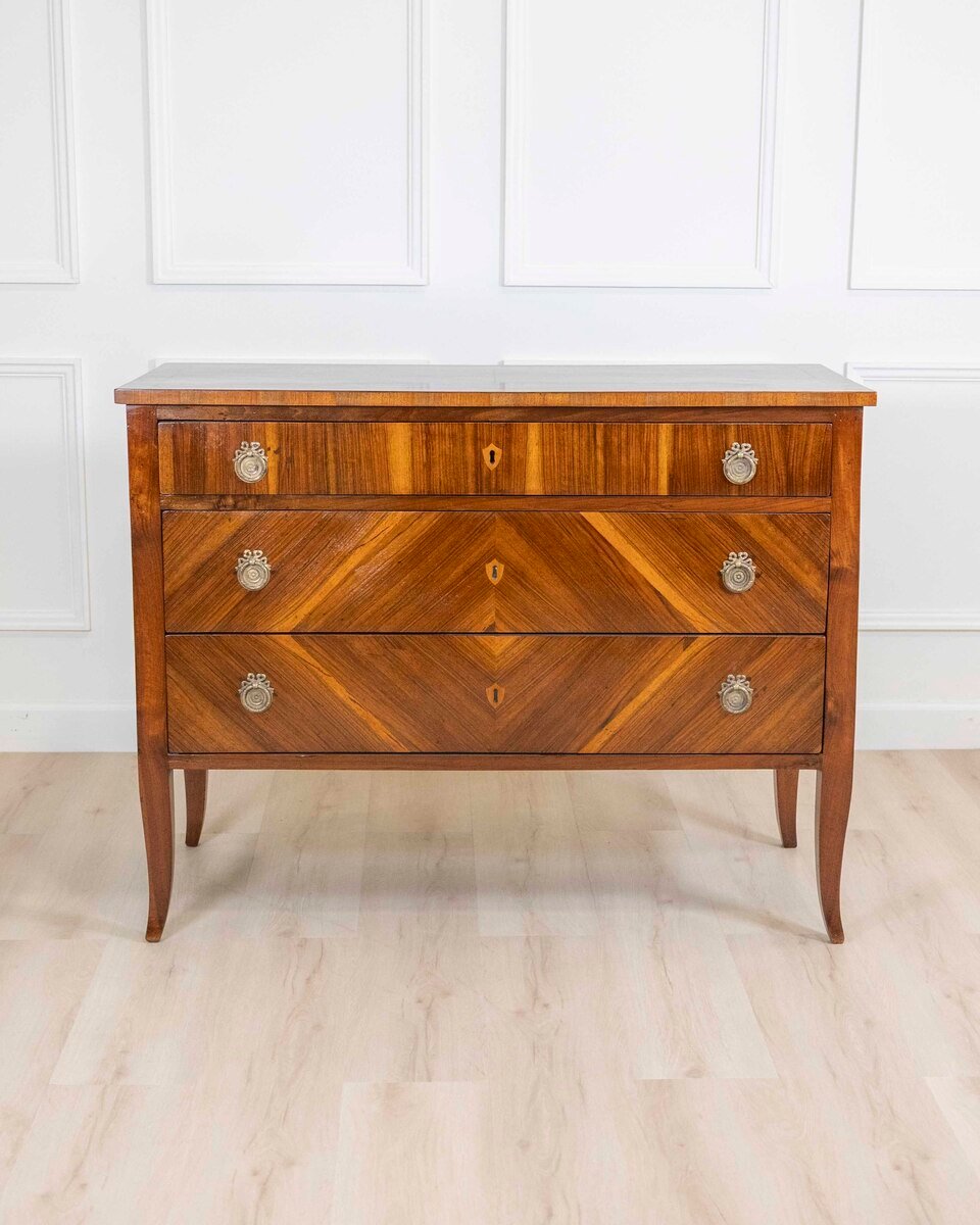 ON HOLD - Italian 18th Century Directoire Walnut Chest of Drawers - JAA