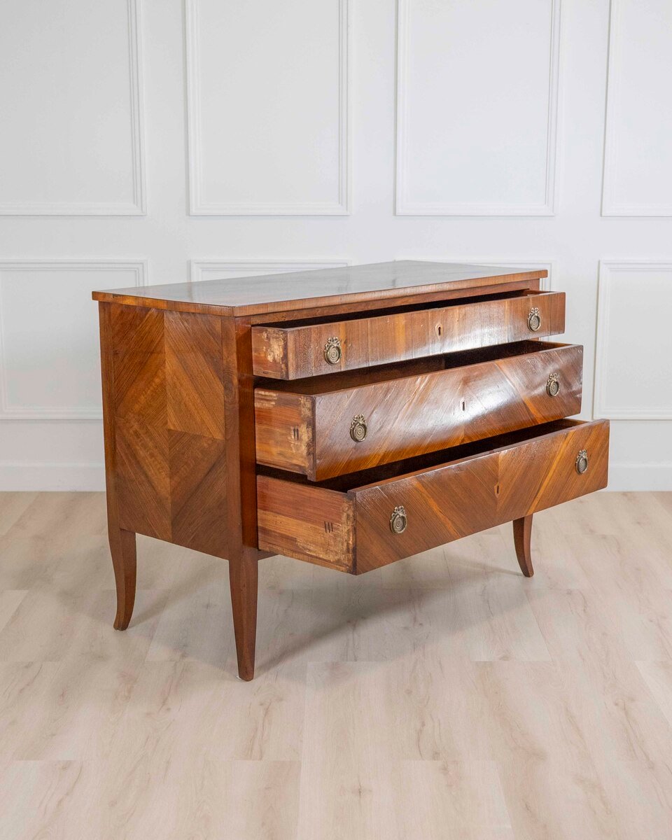 Italian 18th Century Directoire Walnut Chest of Drawers - JAA