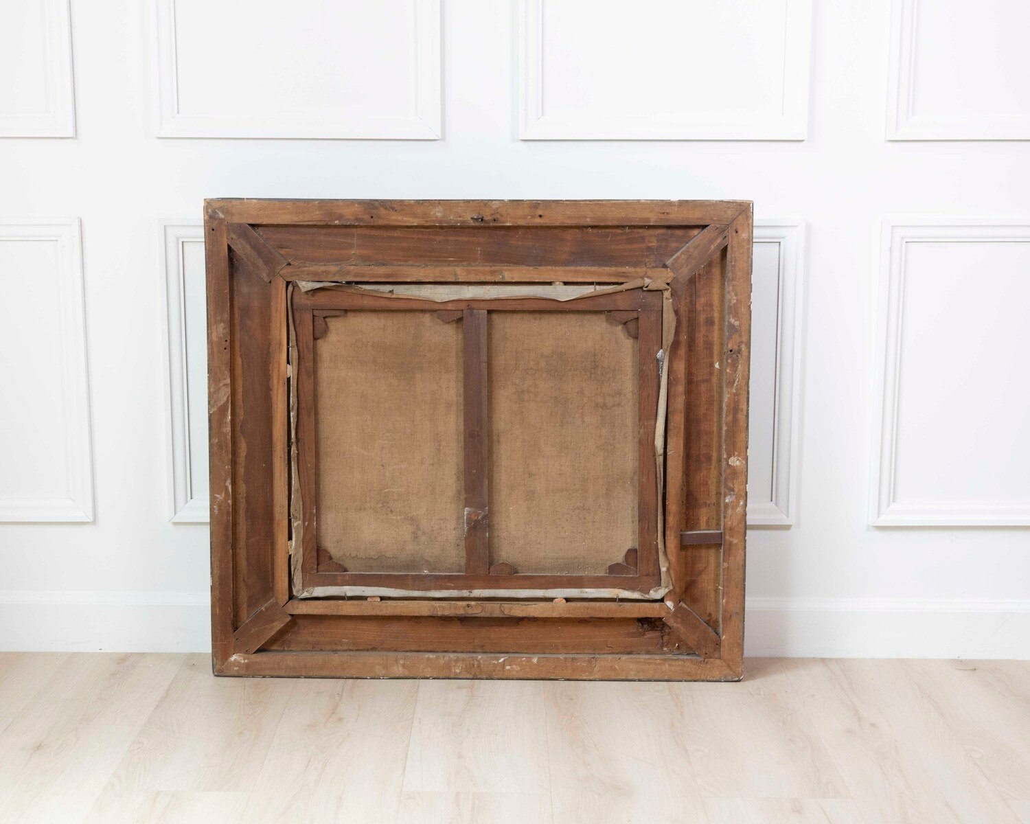 European Old Town Street Scene with Figure, Oil Painting in Ornate Gilt Frame - JAA