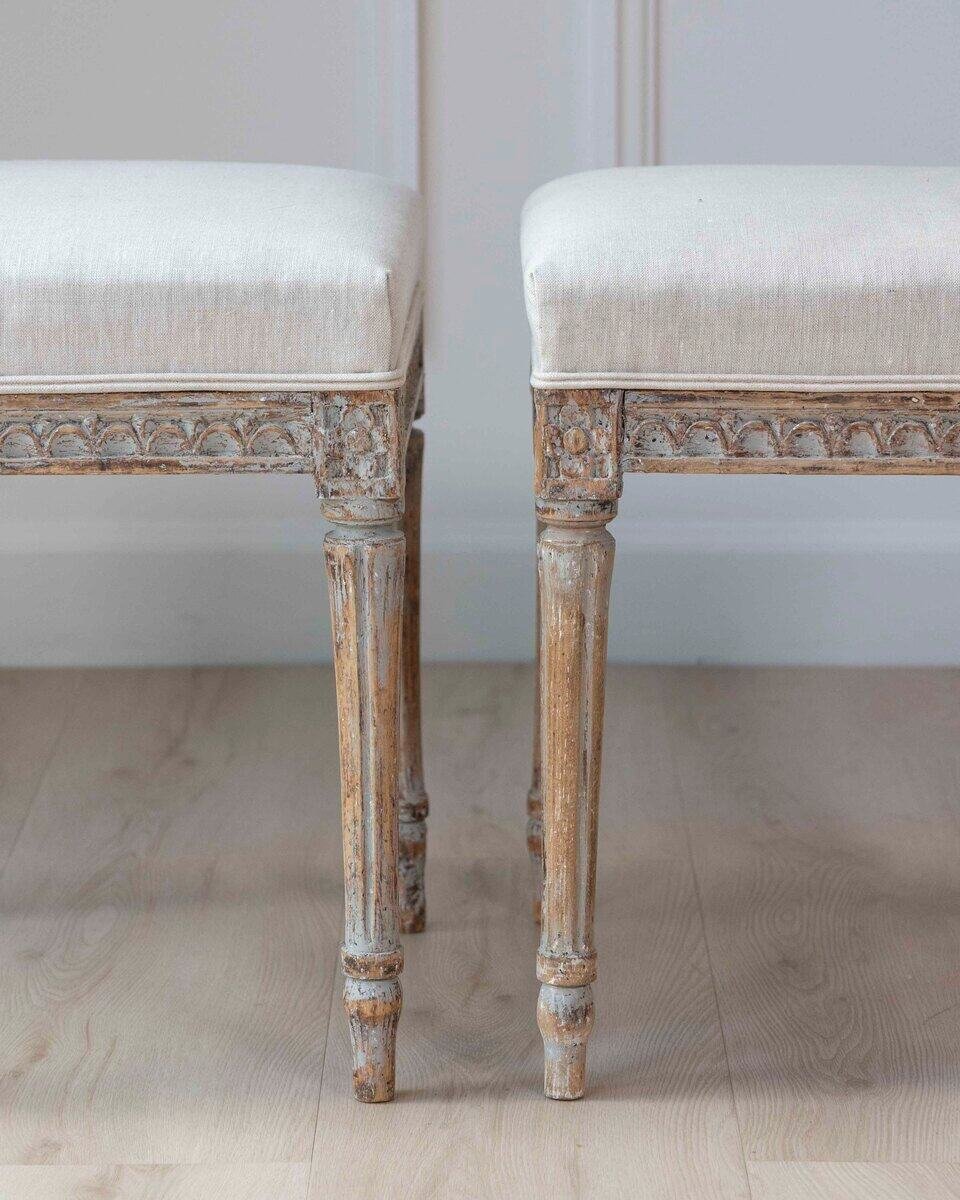 Pair of 18th Century Swedish Gustavian Stools - JAA