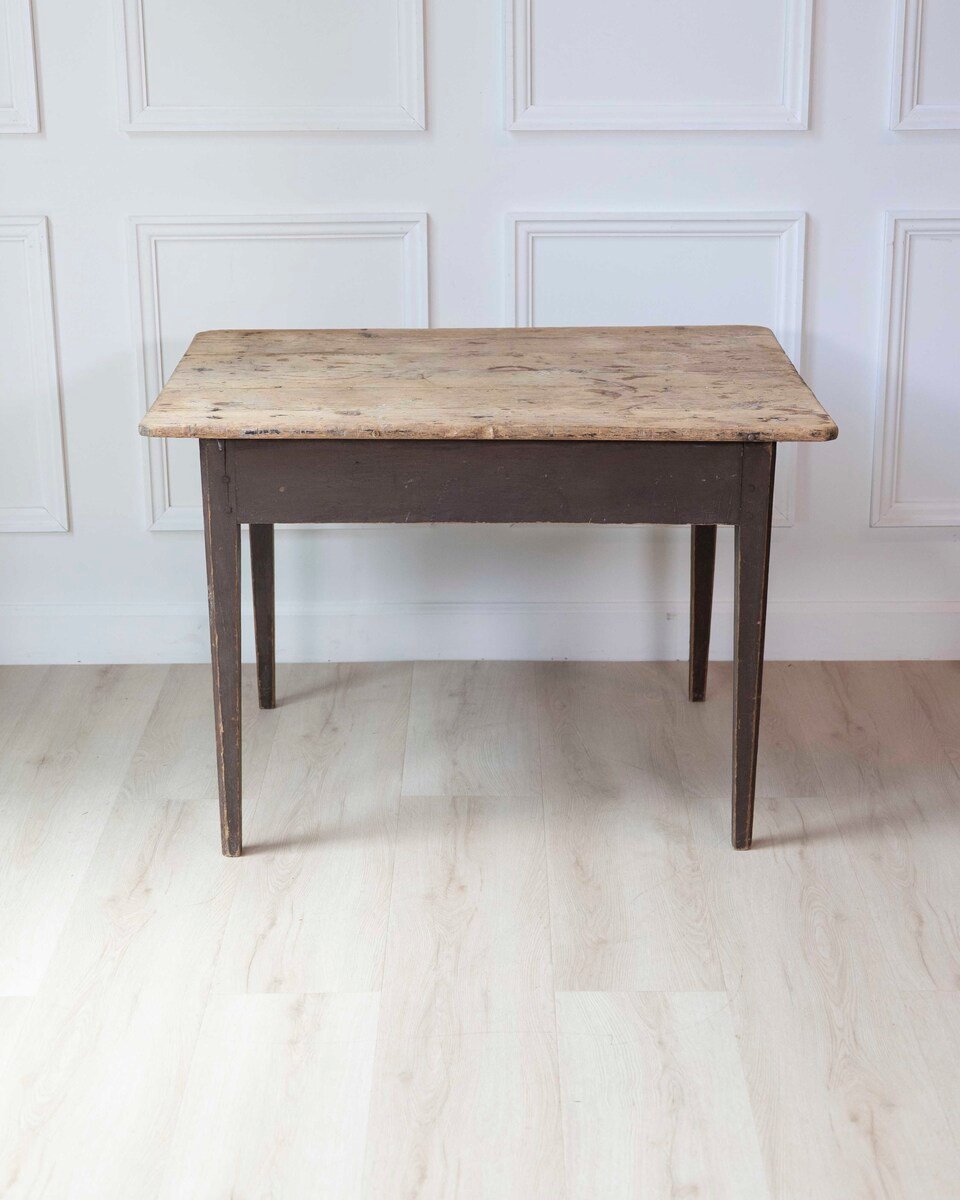 Swedish Country Pine Table with Drawer, circa 1840 - JAA