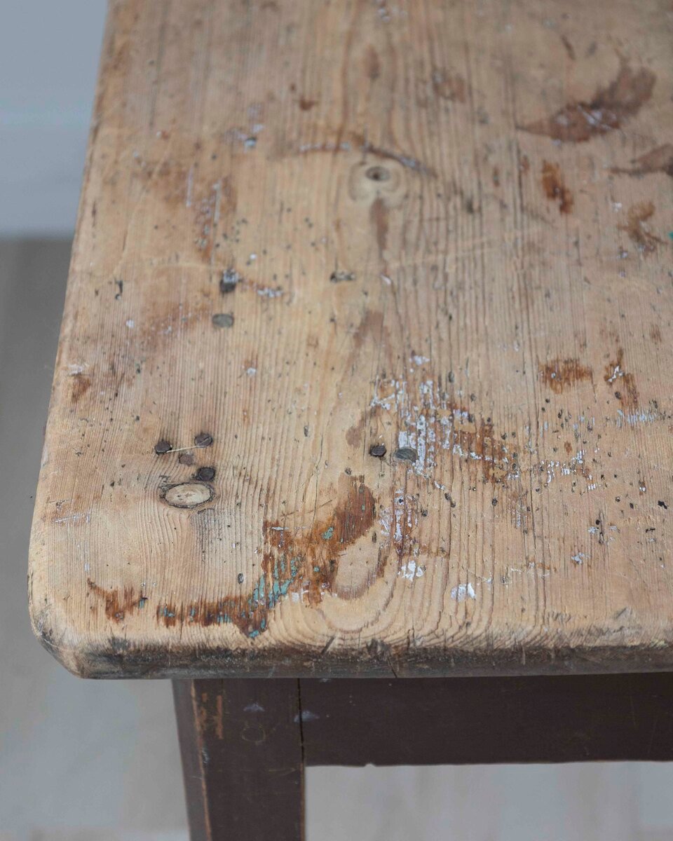 Swedish Country Pine Table with Drawer, circa 1840 - JAA