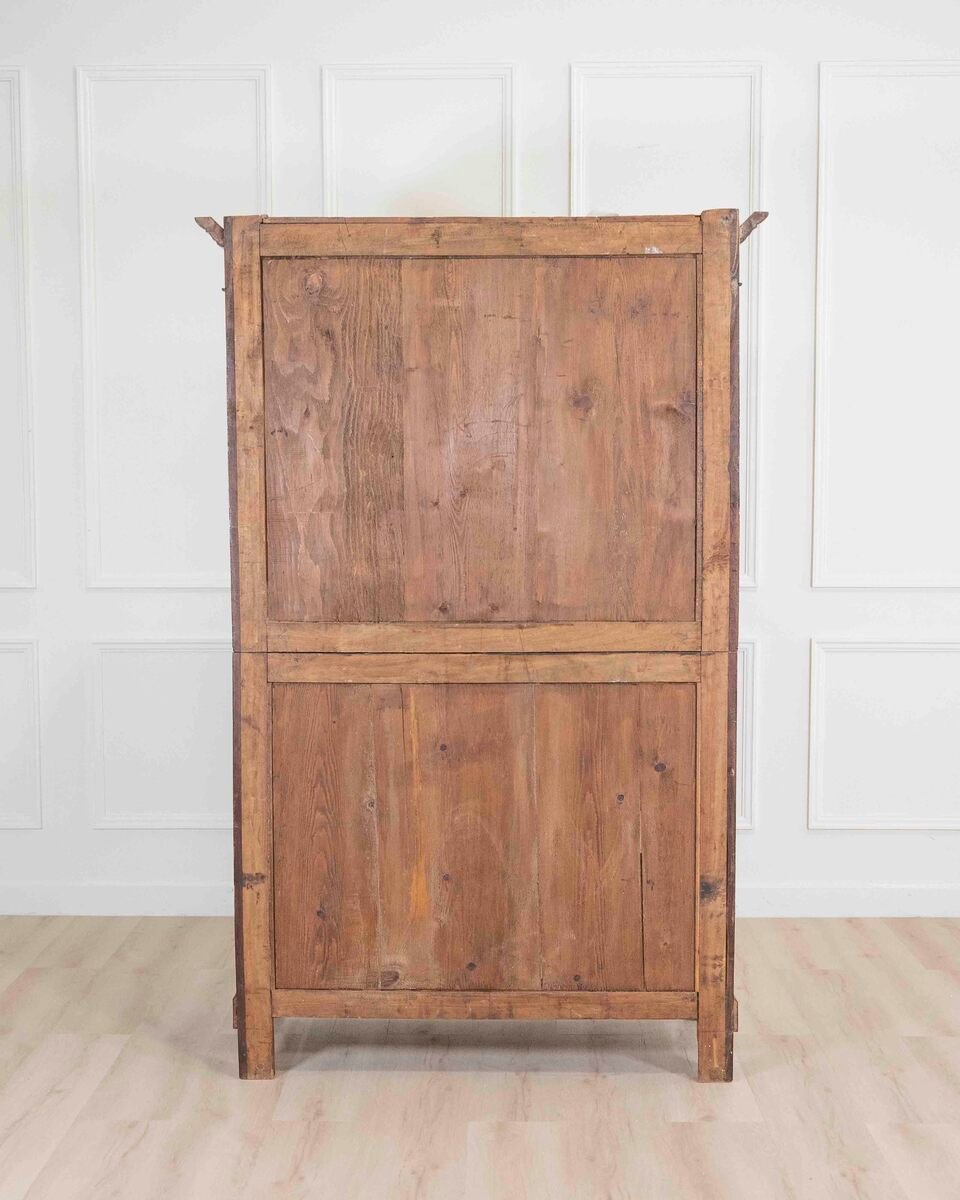 Italian 19th Century Louis Philippe Walnut Wardrobe Cabinet - JAA
