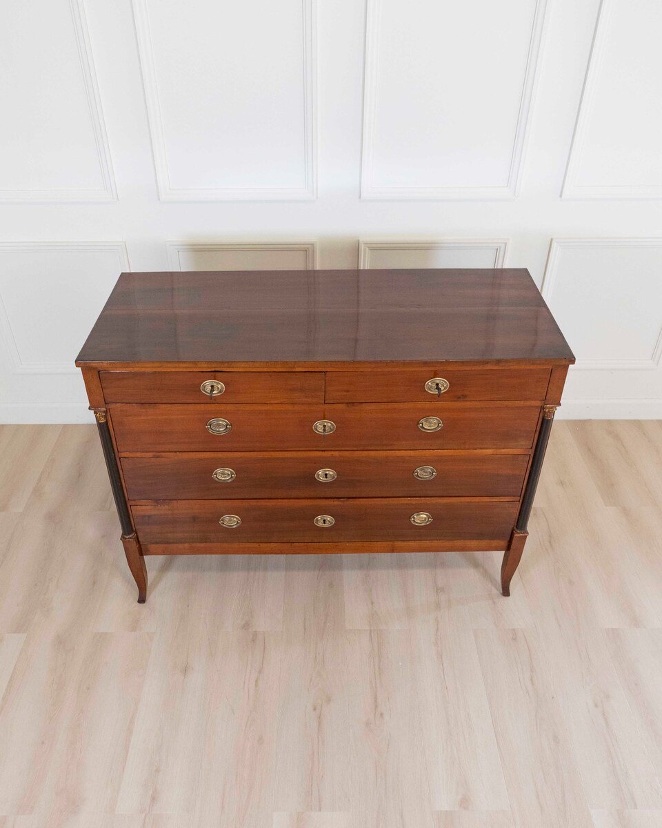 Italian 18th Century Directoire Cherrywood Chest of Drawers - JAA