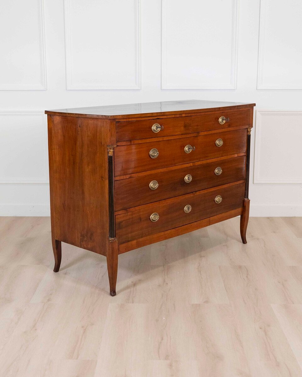 Italian 18th Century Directoire Cherrywood Chest of Drawers - JAA